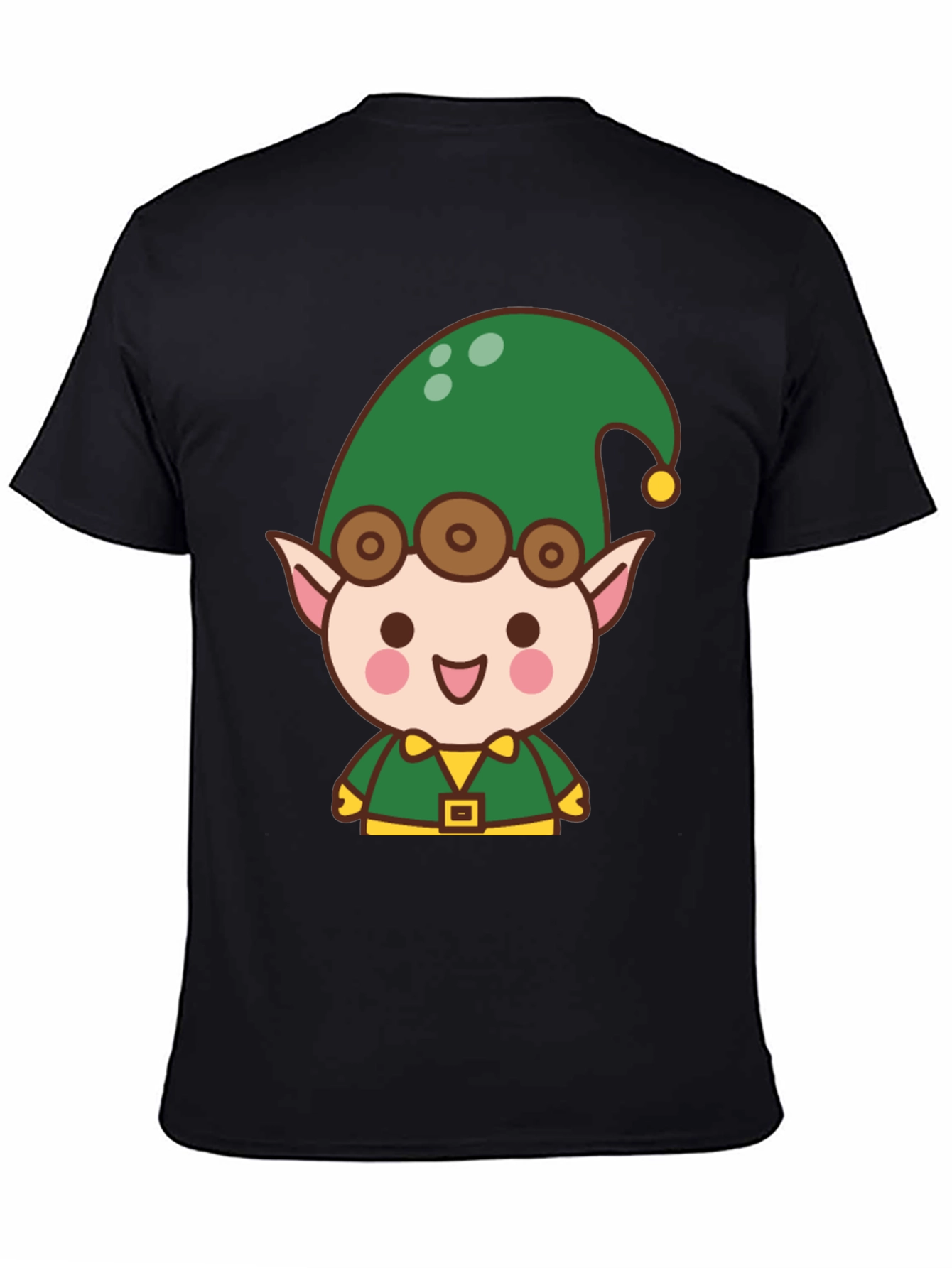 Cute Elf Cartoon T-Shirt - Holiday Fun