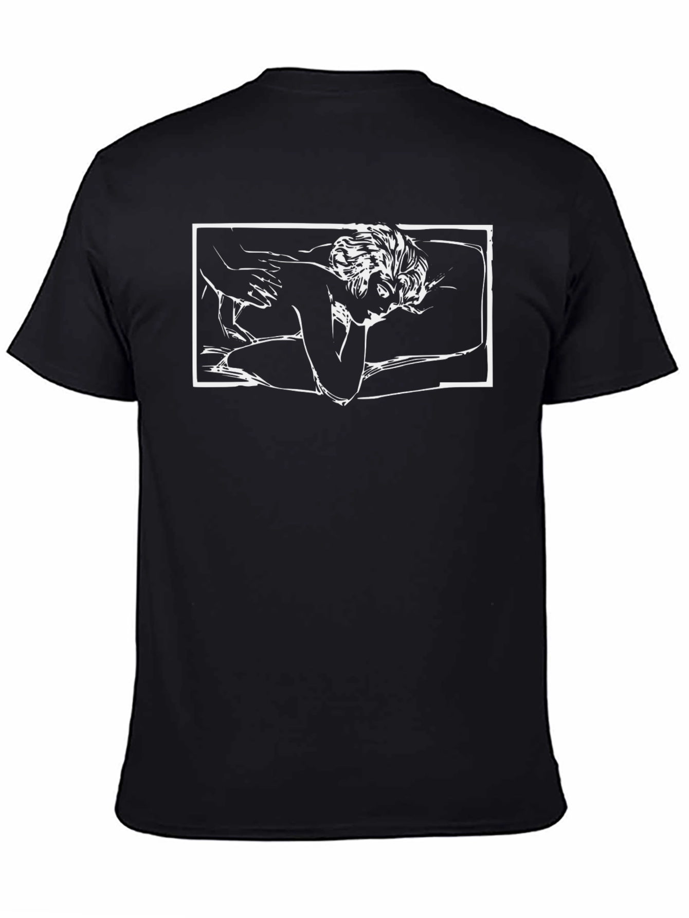 Abstract Art Graphic Print Black T-Shirt