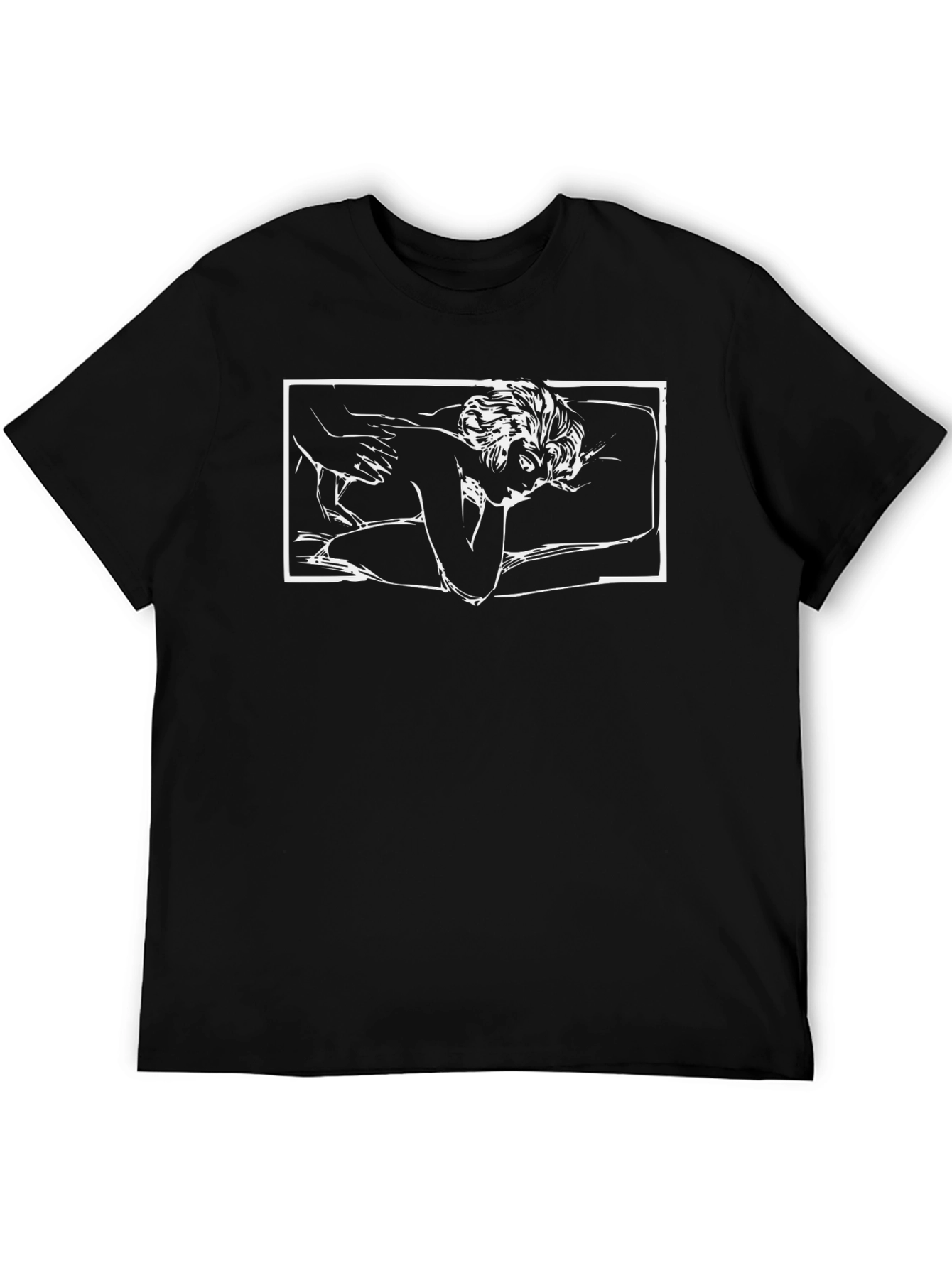 Abstract Art Graphic Print Black T-Shirt