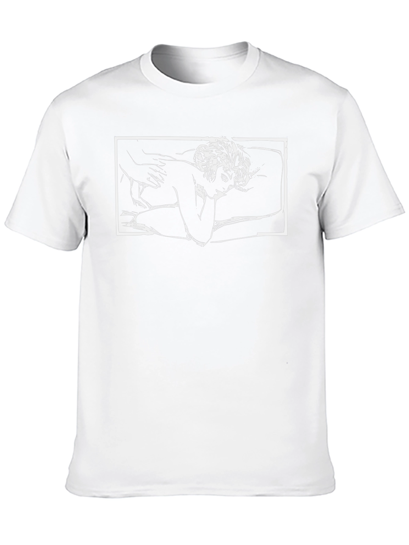 Abstract Art Graphic Print Black T-Shirt