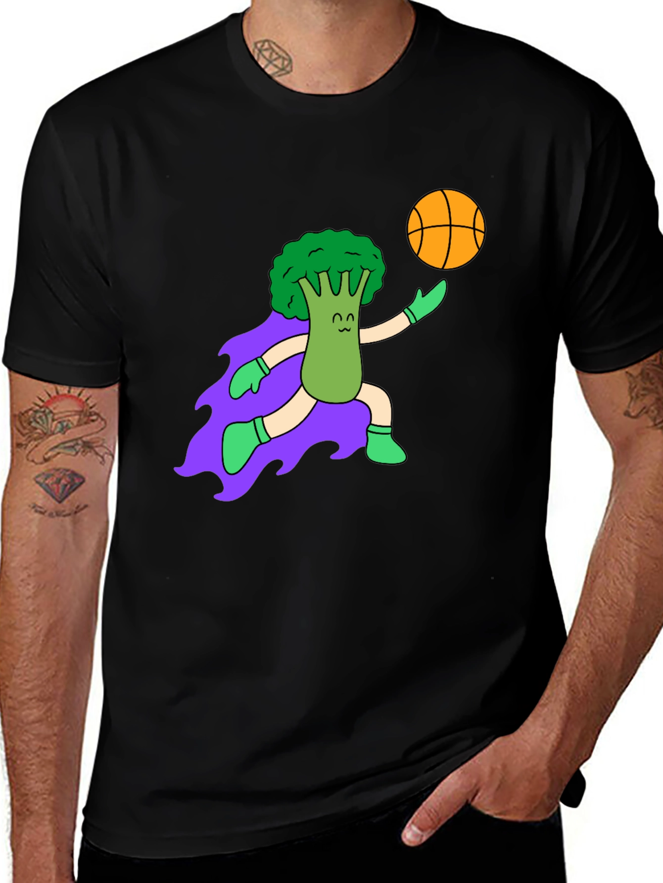 Broccoli Baller Graphic Tee - Black