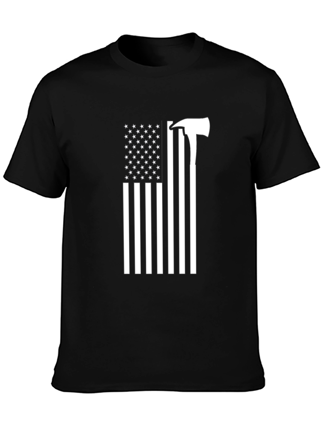 Firefighter Axe American Flag T-Shirt