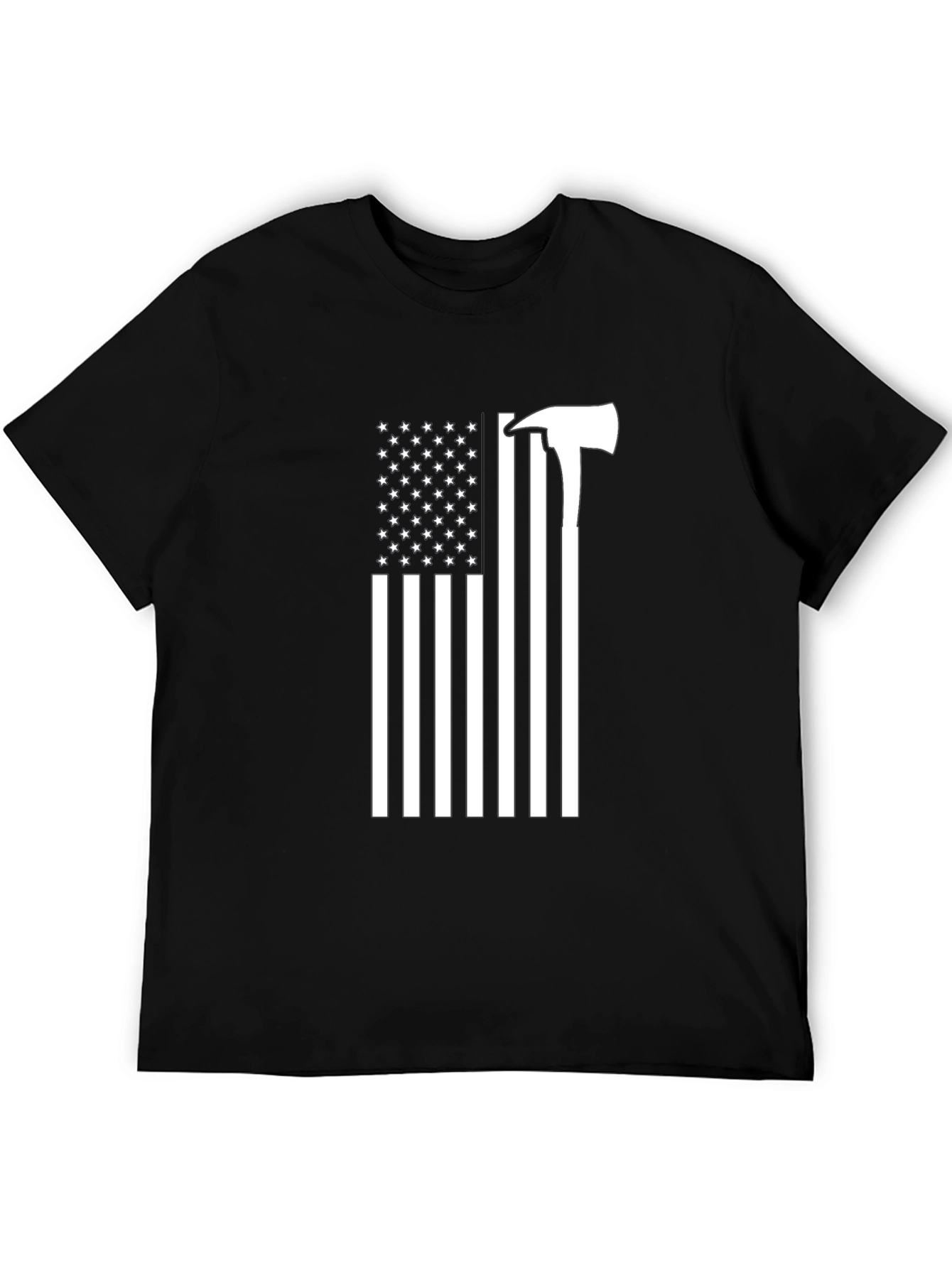 Firefighter Axe American Flag T-Shirt