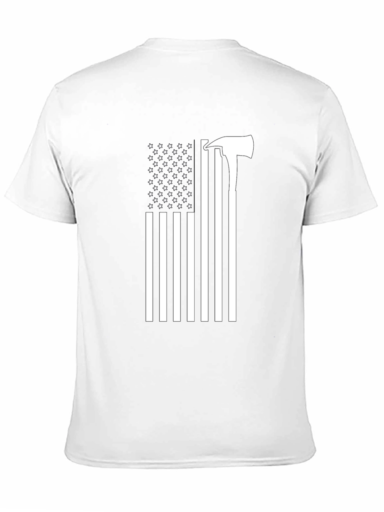 Firefighter Axe American Flag T-Shirt