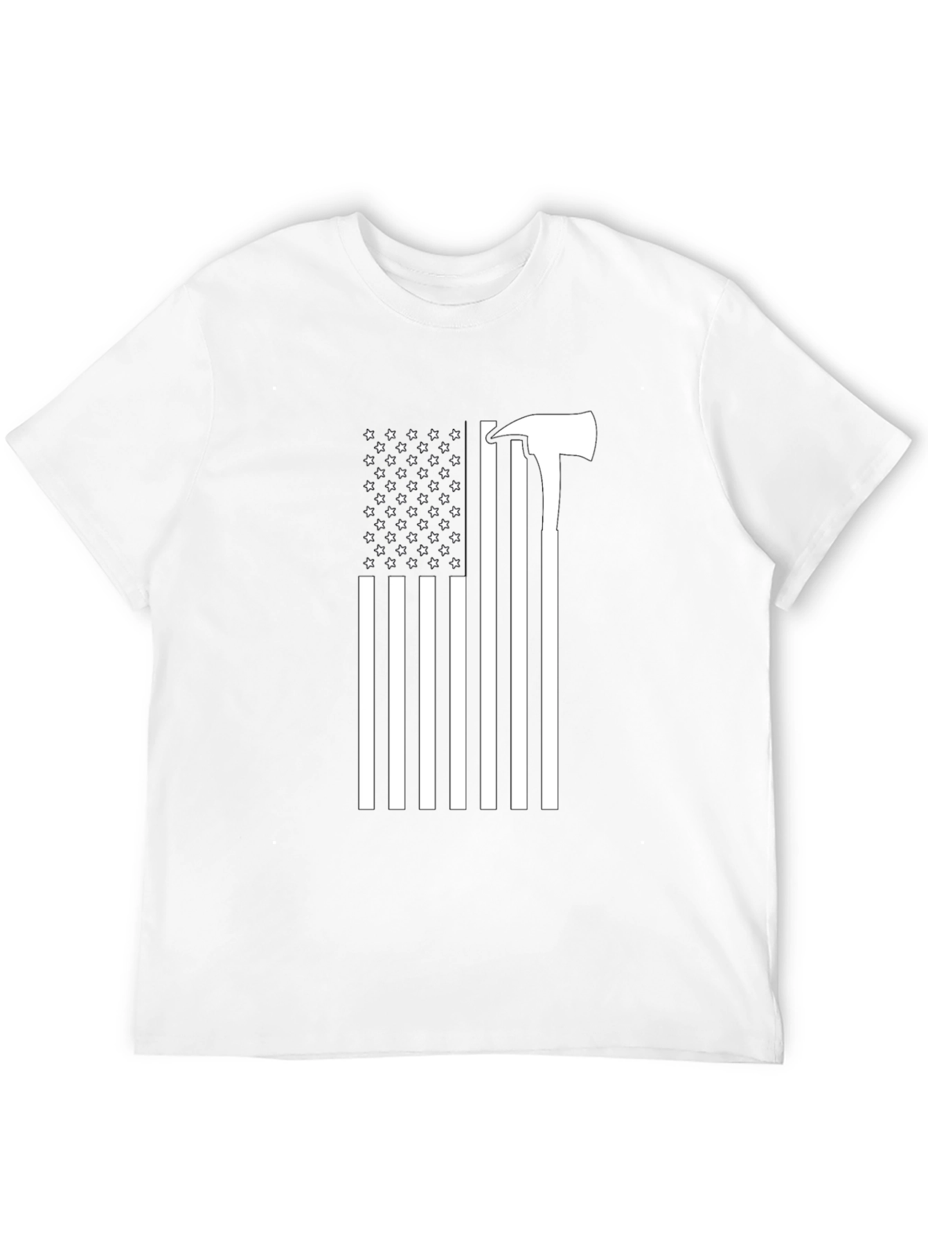 Firefighter Axe American Flag T-Shirt