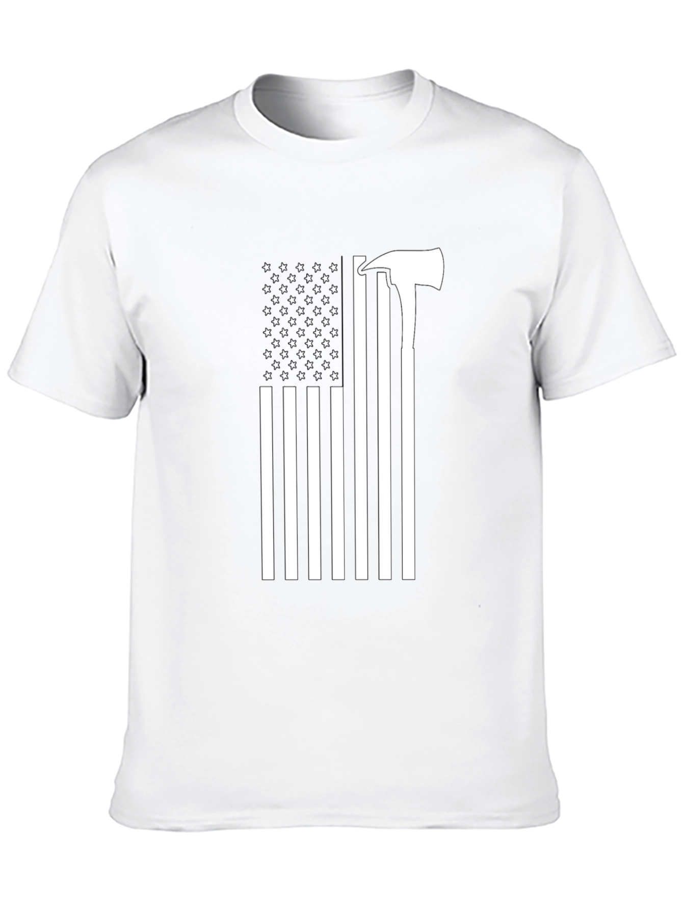 Firefighter Axe American Flag T-Shirt