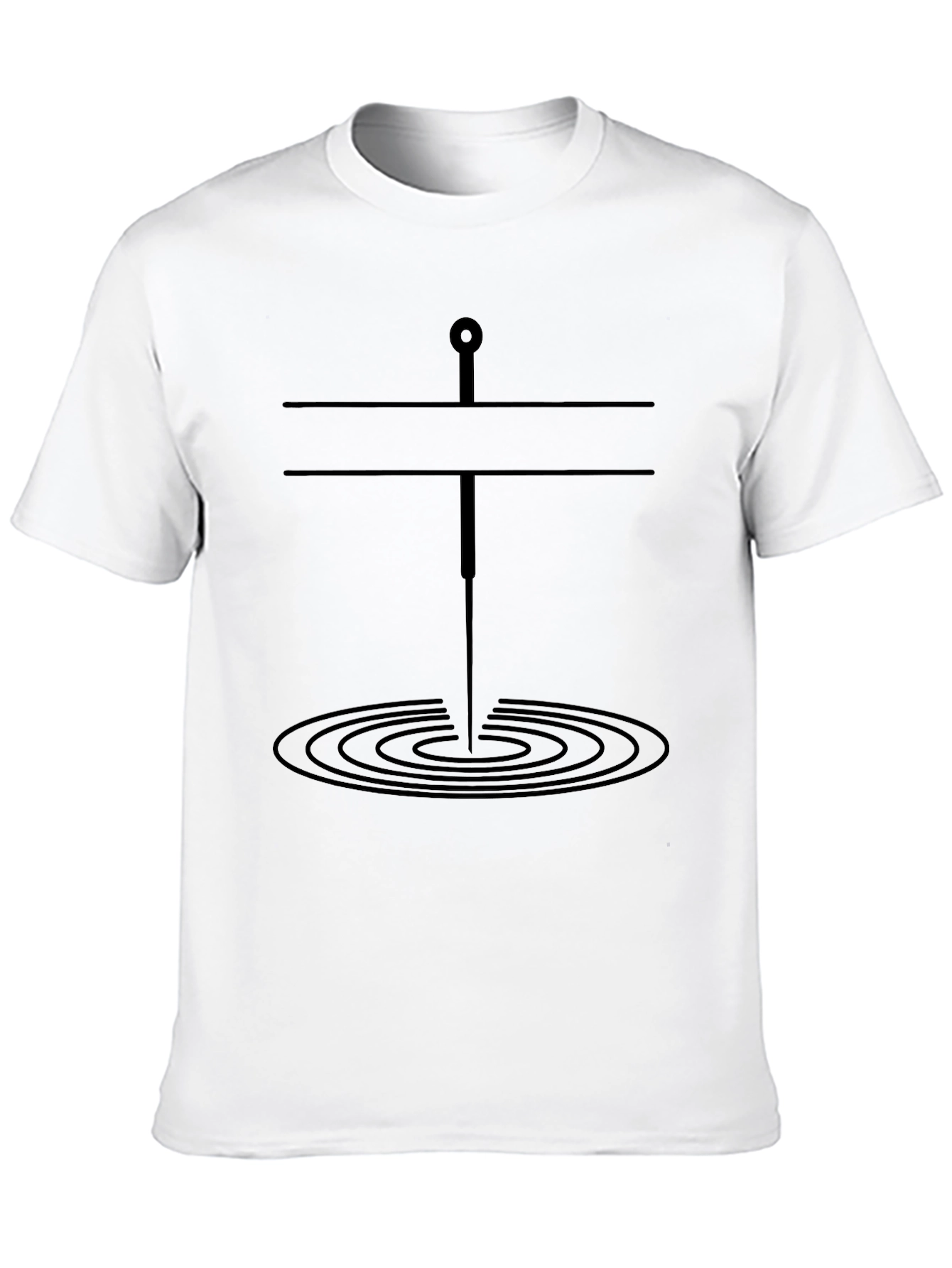 Mens Black Tee with Unique Graphic Design