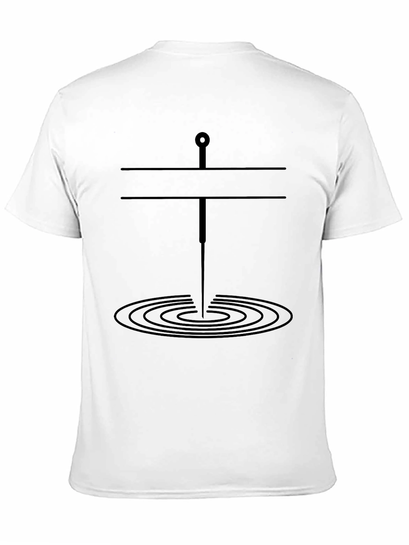 Mens Black Tee with Unique Graphic Design