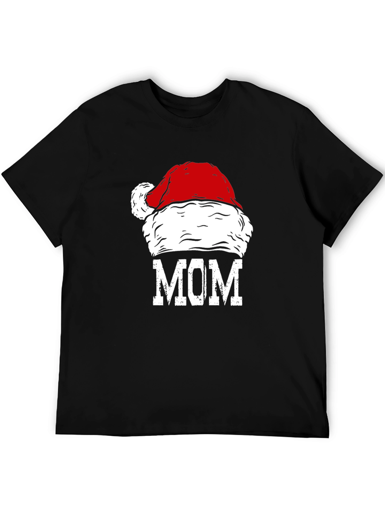 Mom Santa Hat Graphic T-Shirt