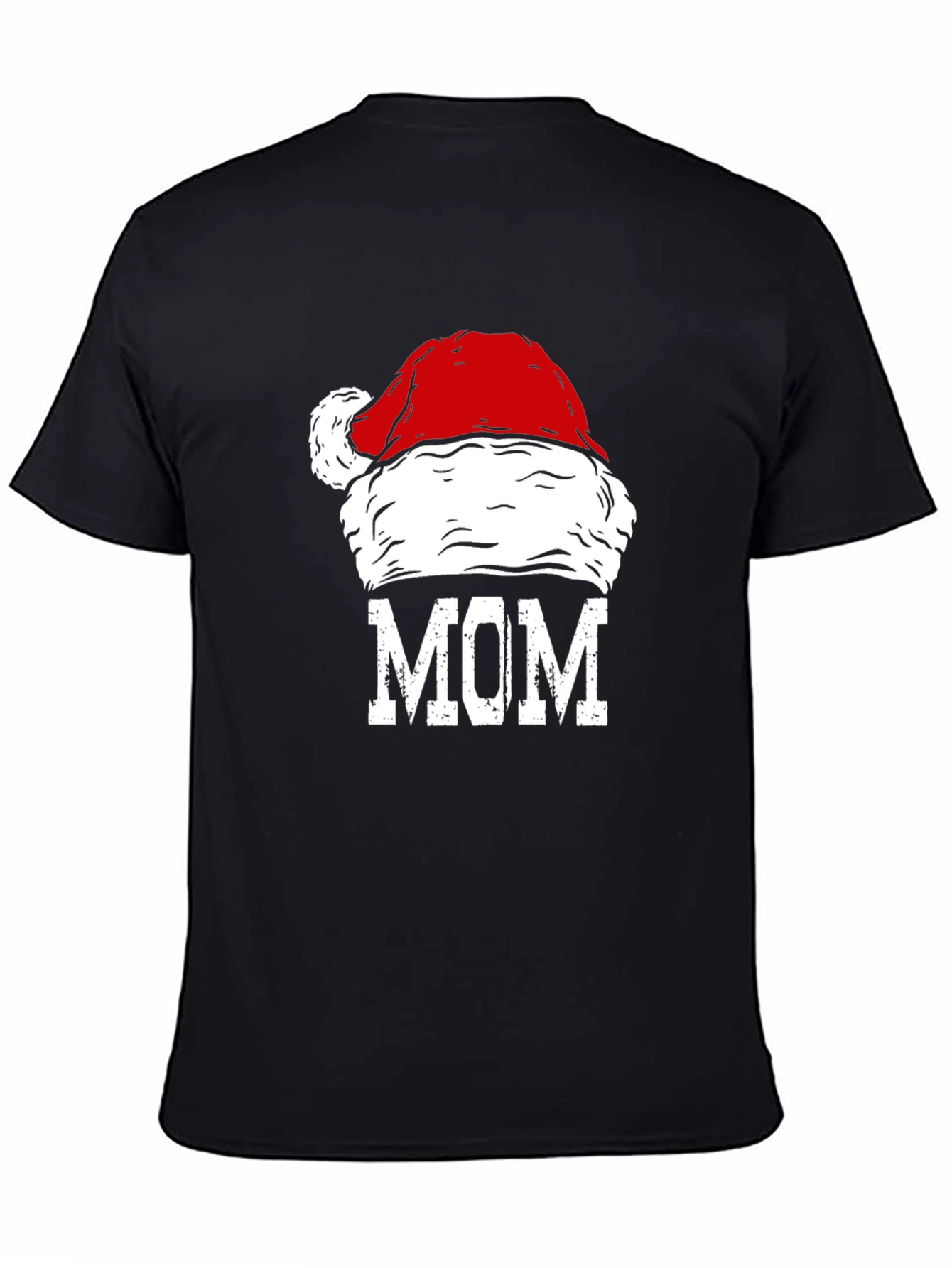 Mom Santa Hat Graphic T-Shirt