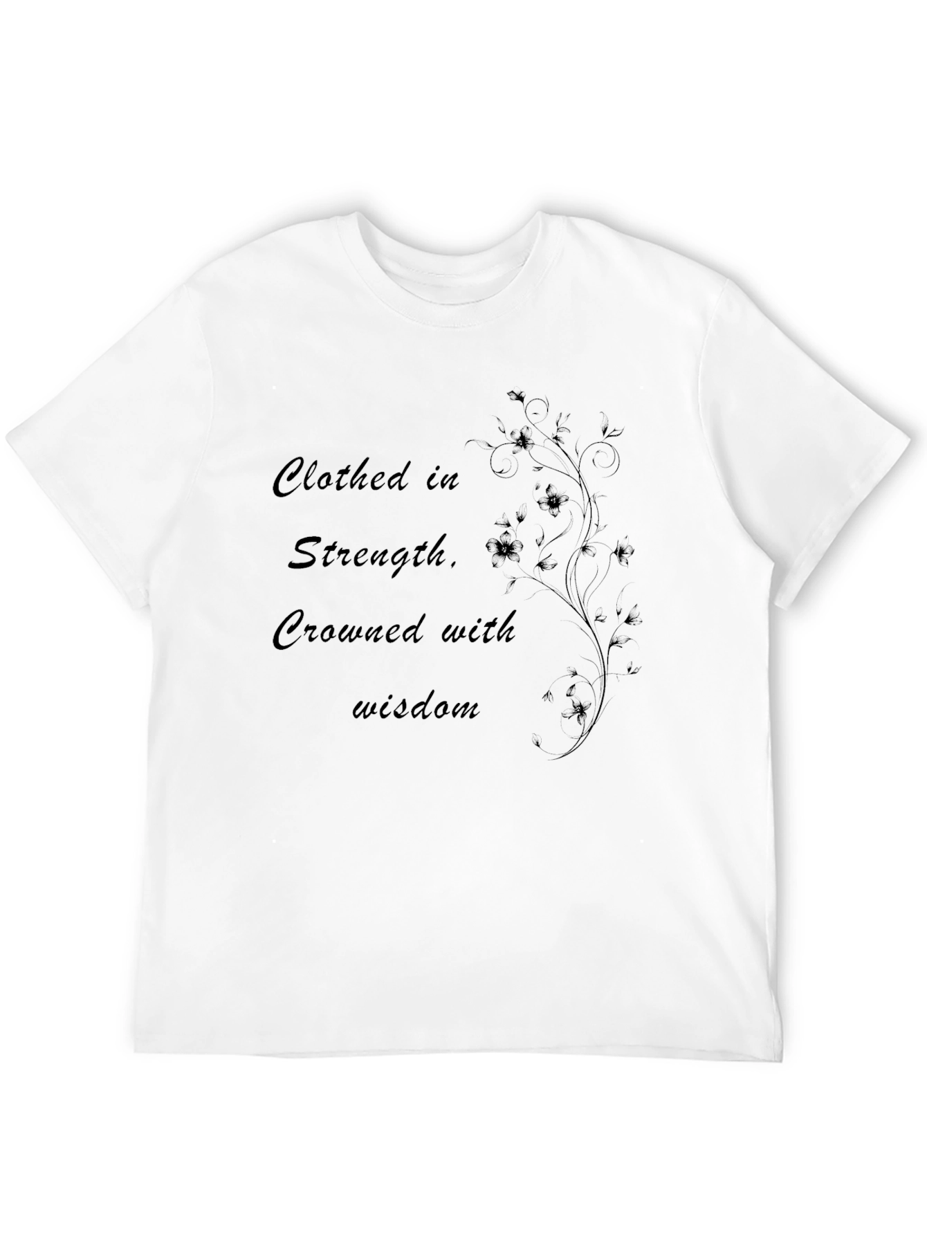 Clothed in Strength Tee - Floral Design