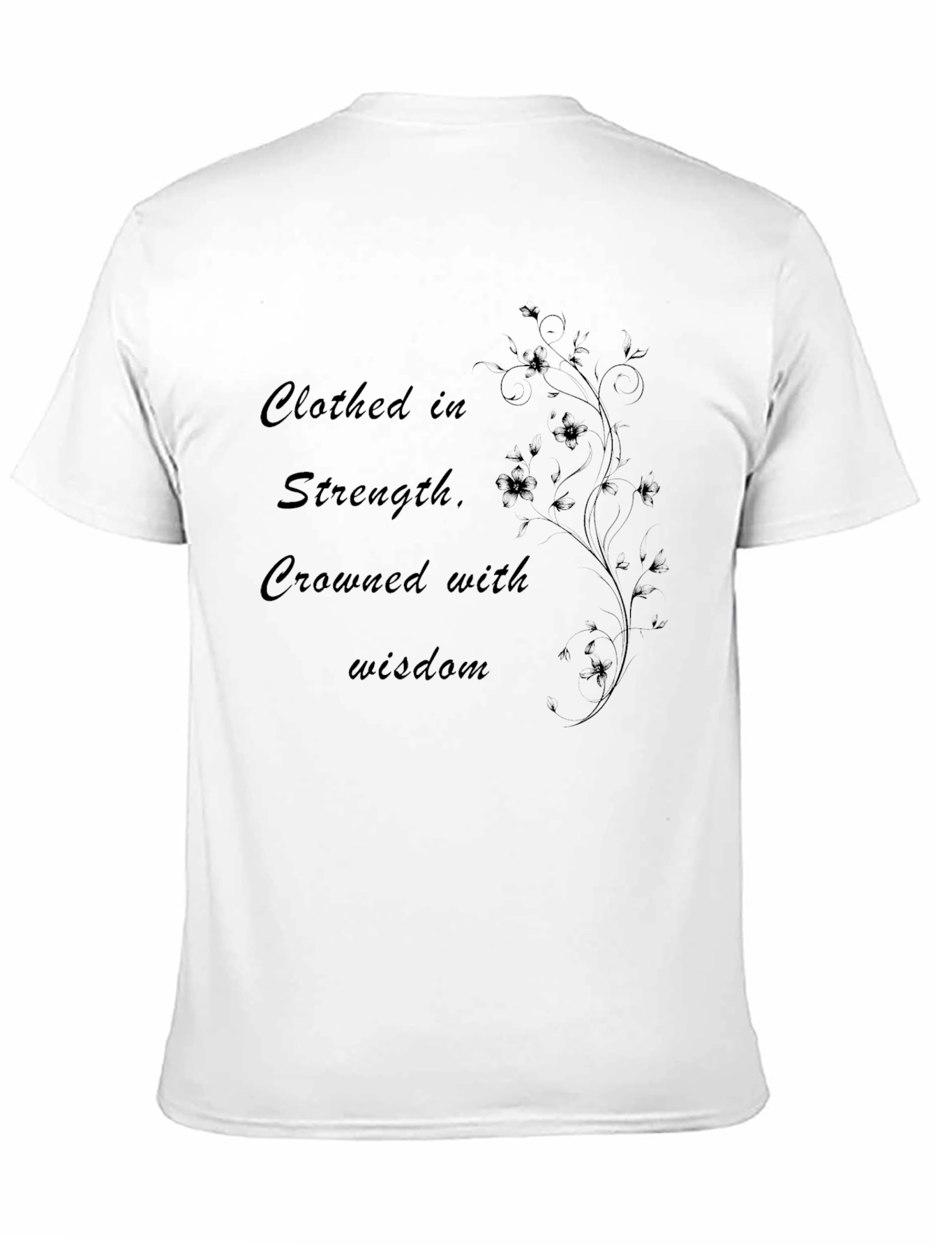 Clothed in Strength Tee - Floral Design