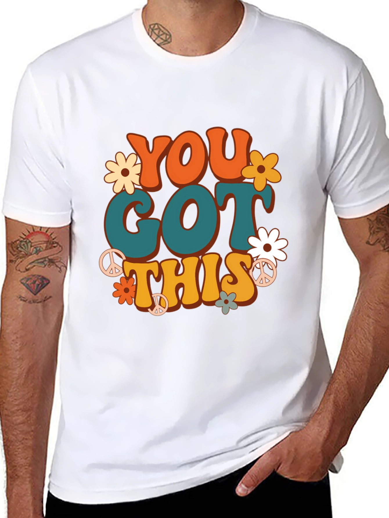 You Got This Retro Graphic Tee - Black