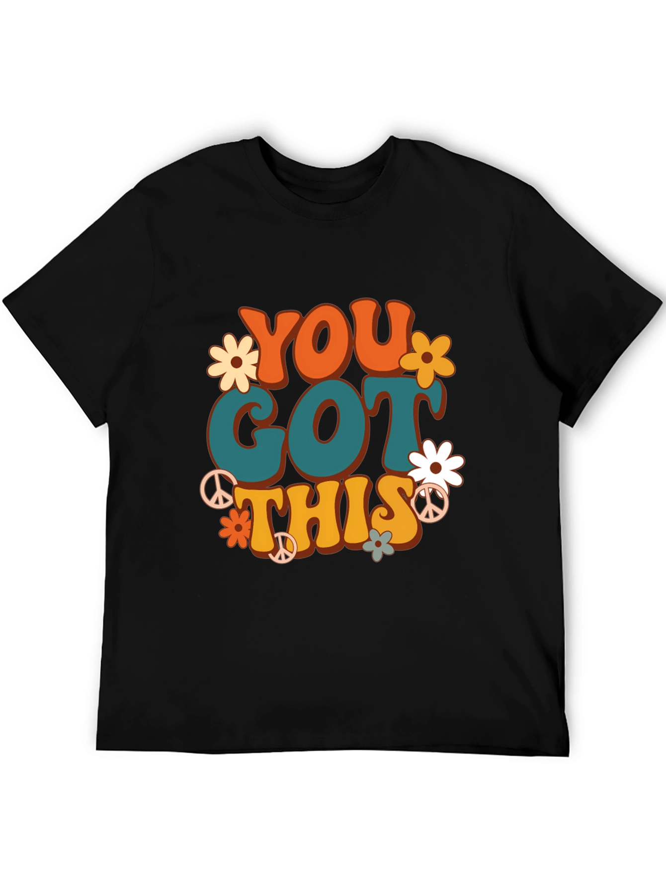 You Got This Retro Graphic Tee - Black