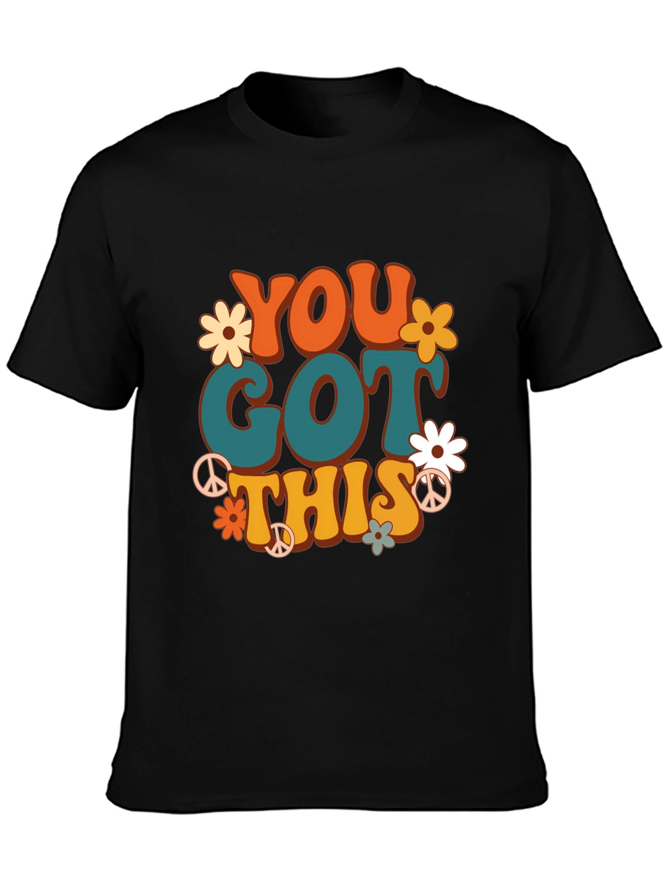 You Got This Retro Graphic Tee - Black
