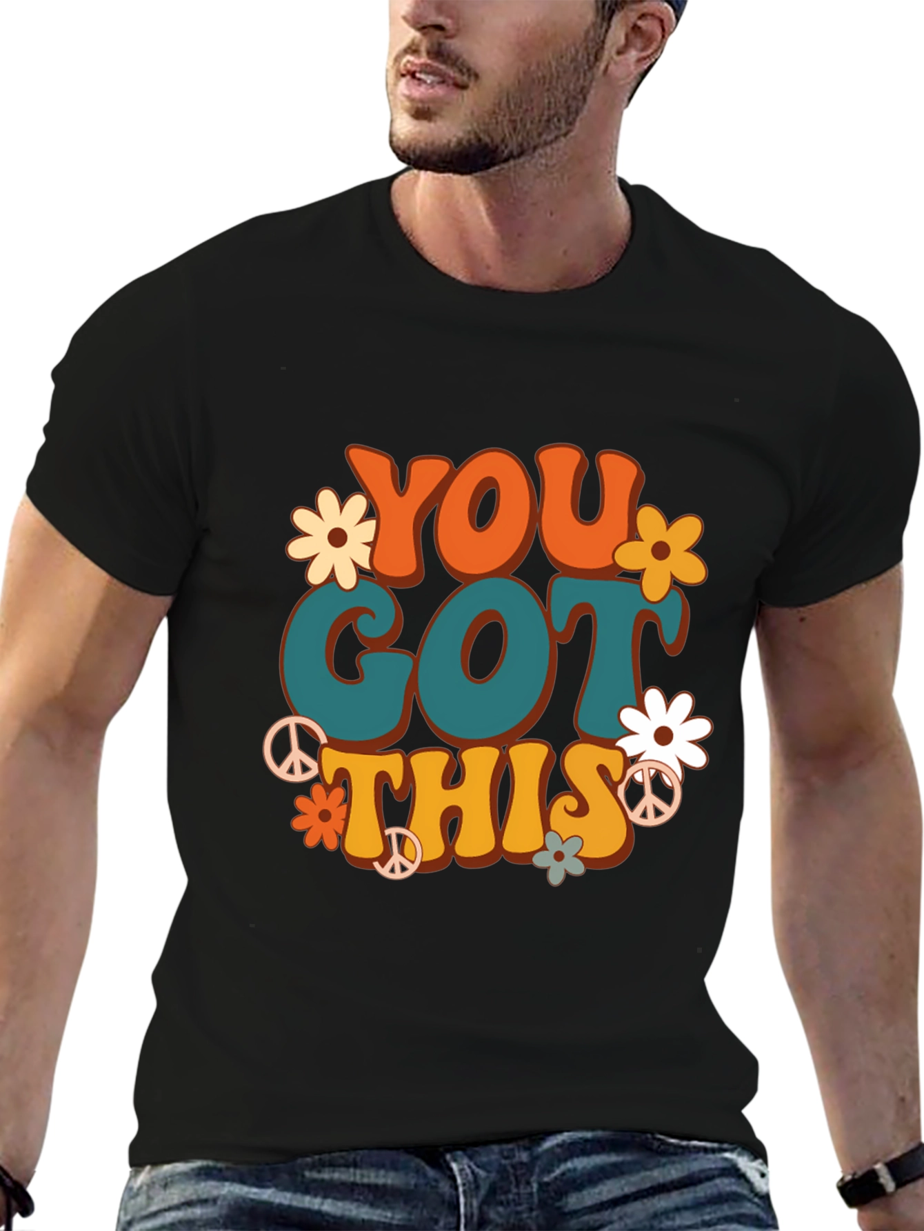 You Got This Retro Graphic Tee - Black
