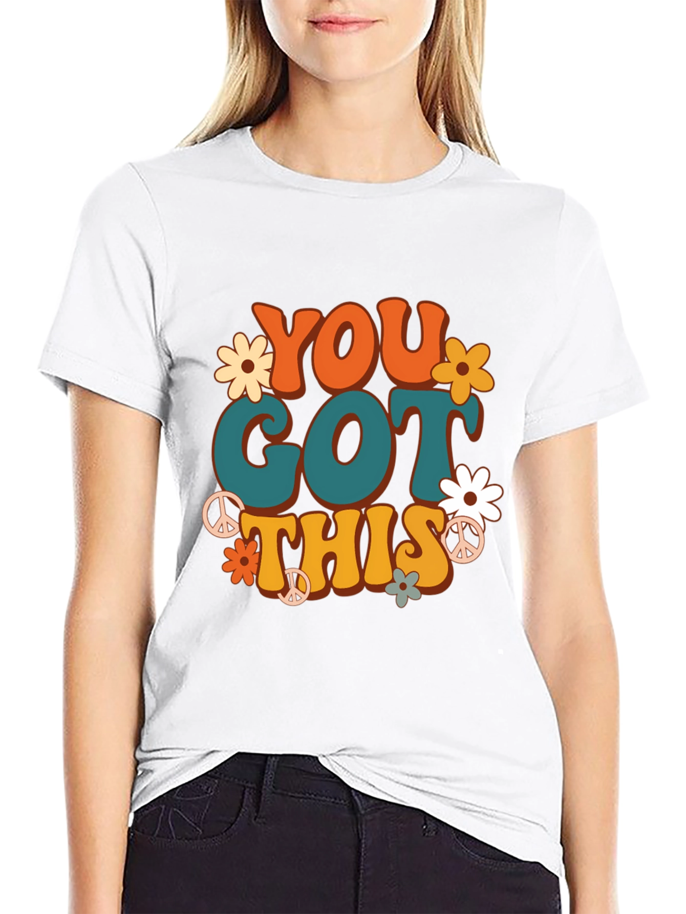 You Got This Retro Graphic Tee - Black