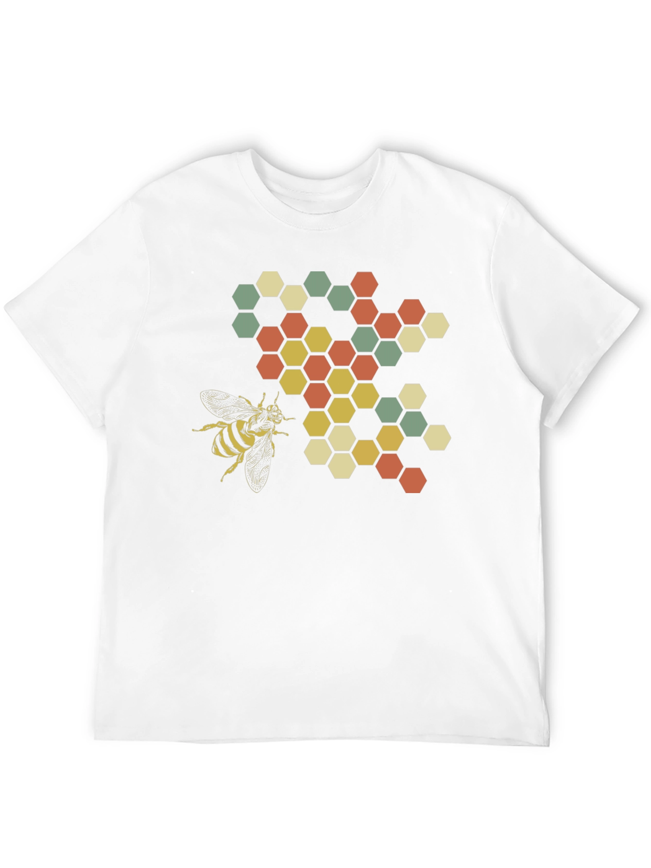 Honeycomb Bee Graphic Tee - Black