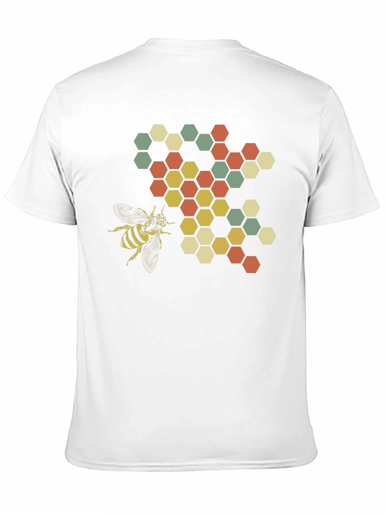 Honeycomb Bee Graphic Tee - Black
