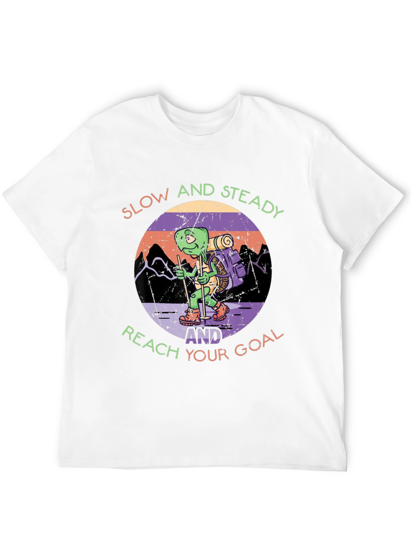 Slow and Steady Turtle Hiking Graphic Tee