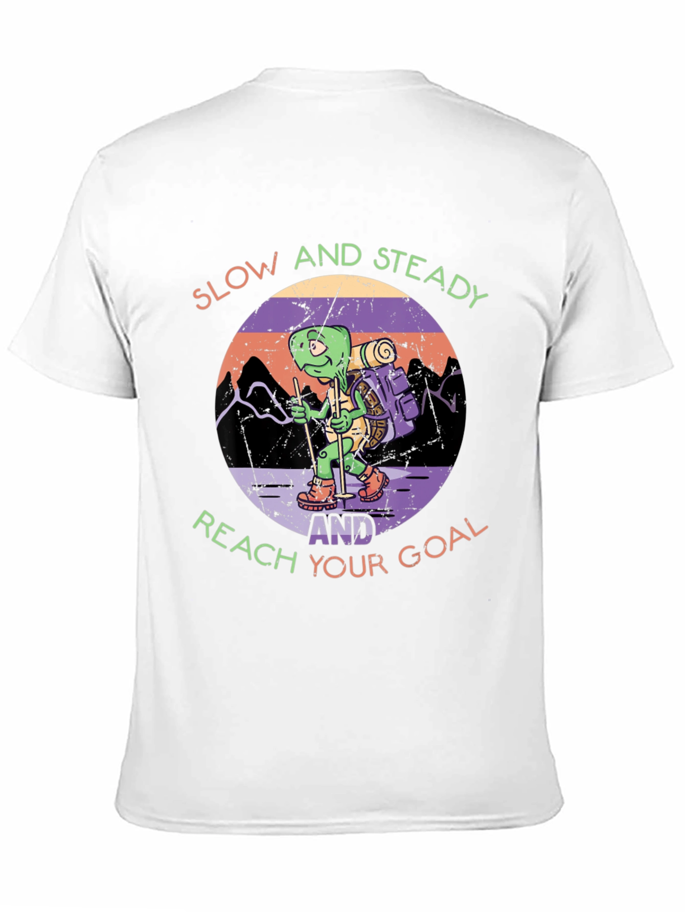 Slow and Steady Turtle Hiking Graphic Tee