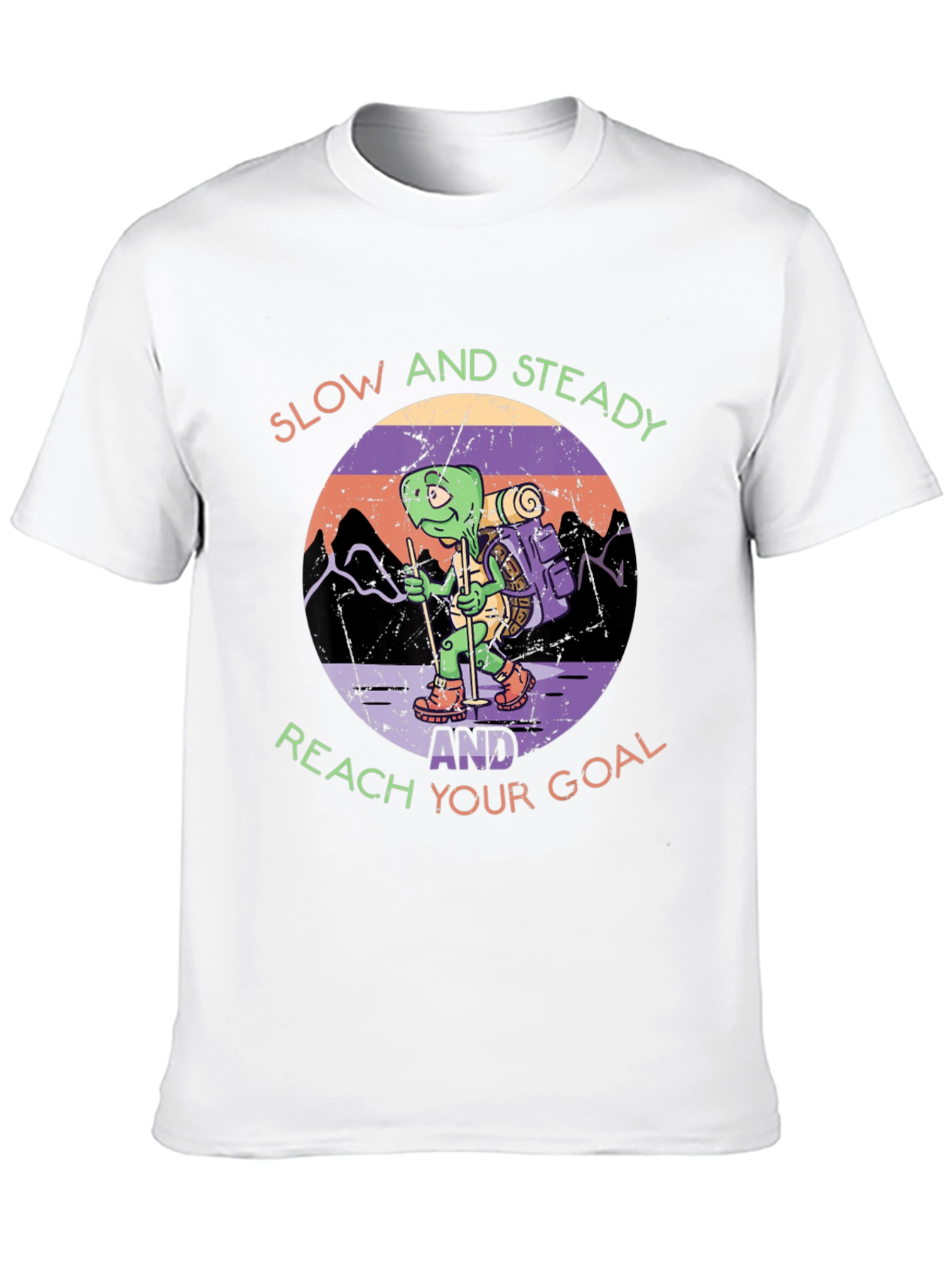 Slow and Steady Turtle Hiking Graphic Tee