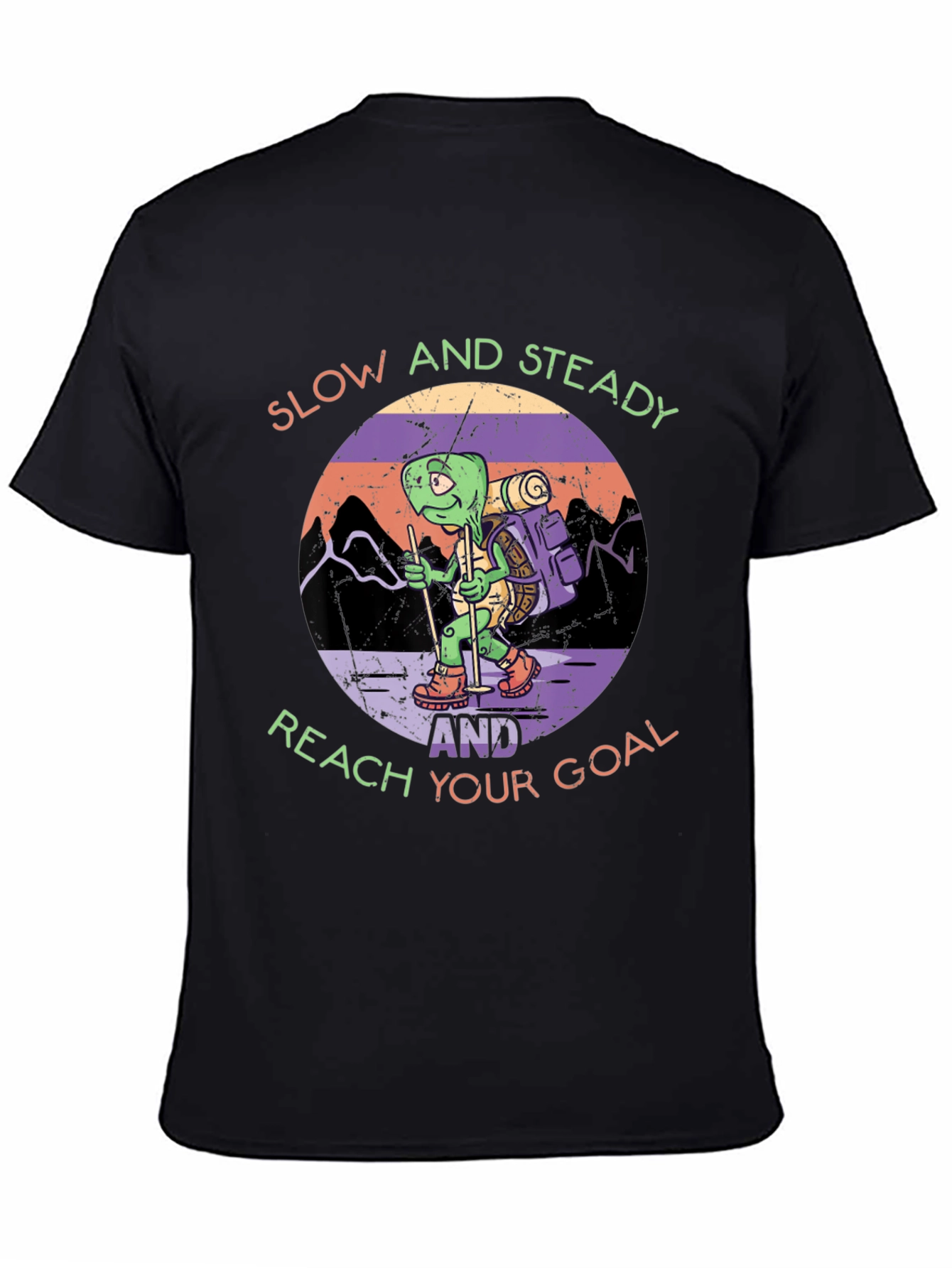 Slow and Steady Turtle Hiking Graphic Tee