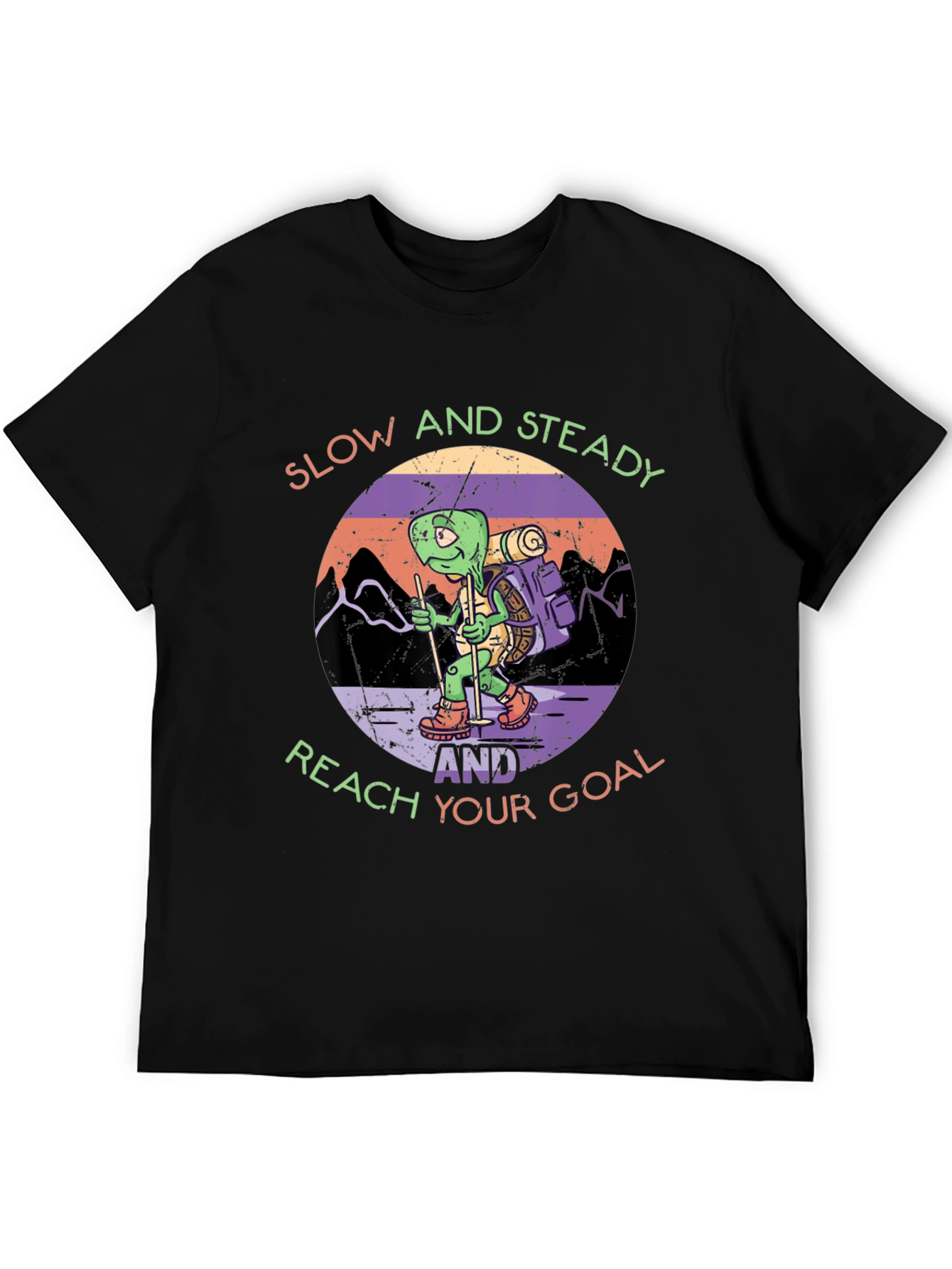 Slow and Steady Turtle Hiking Graphic Tee
