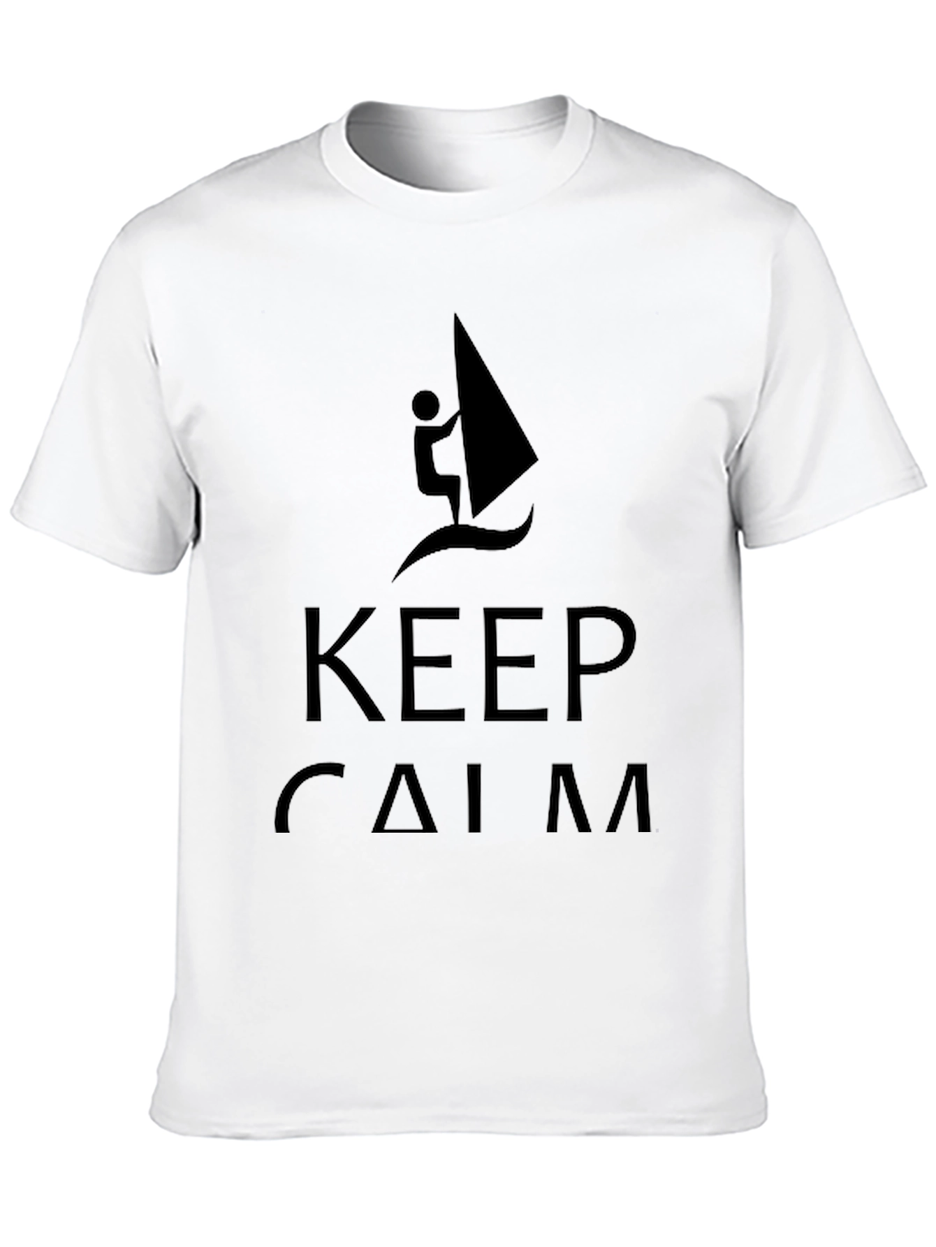 Keep Calm Windsurfing Black T-Shirt