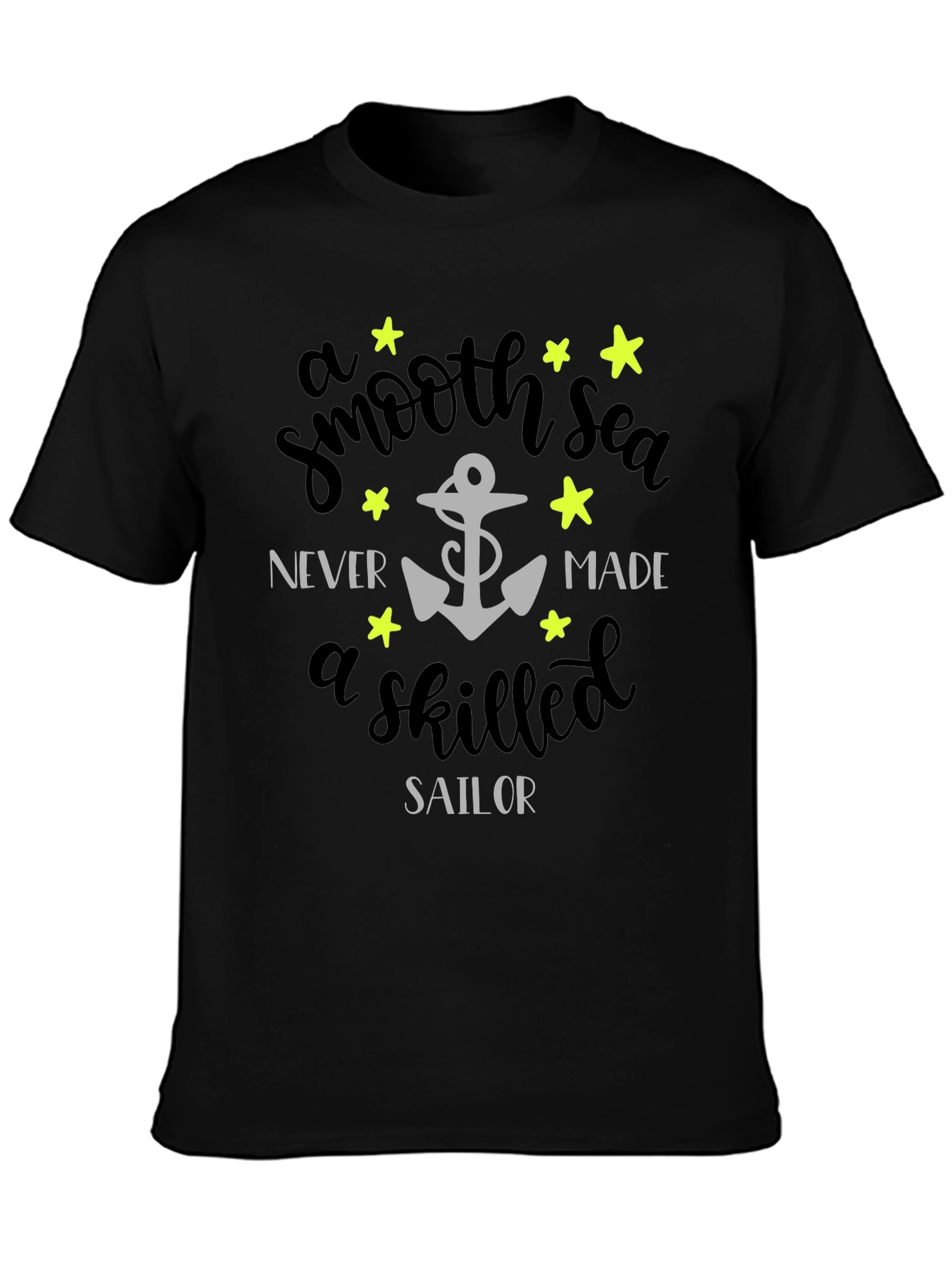 Smooth Sea Skilled Sailor Graphic Tee - Black