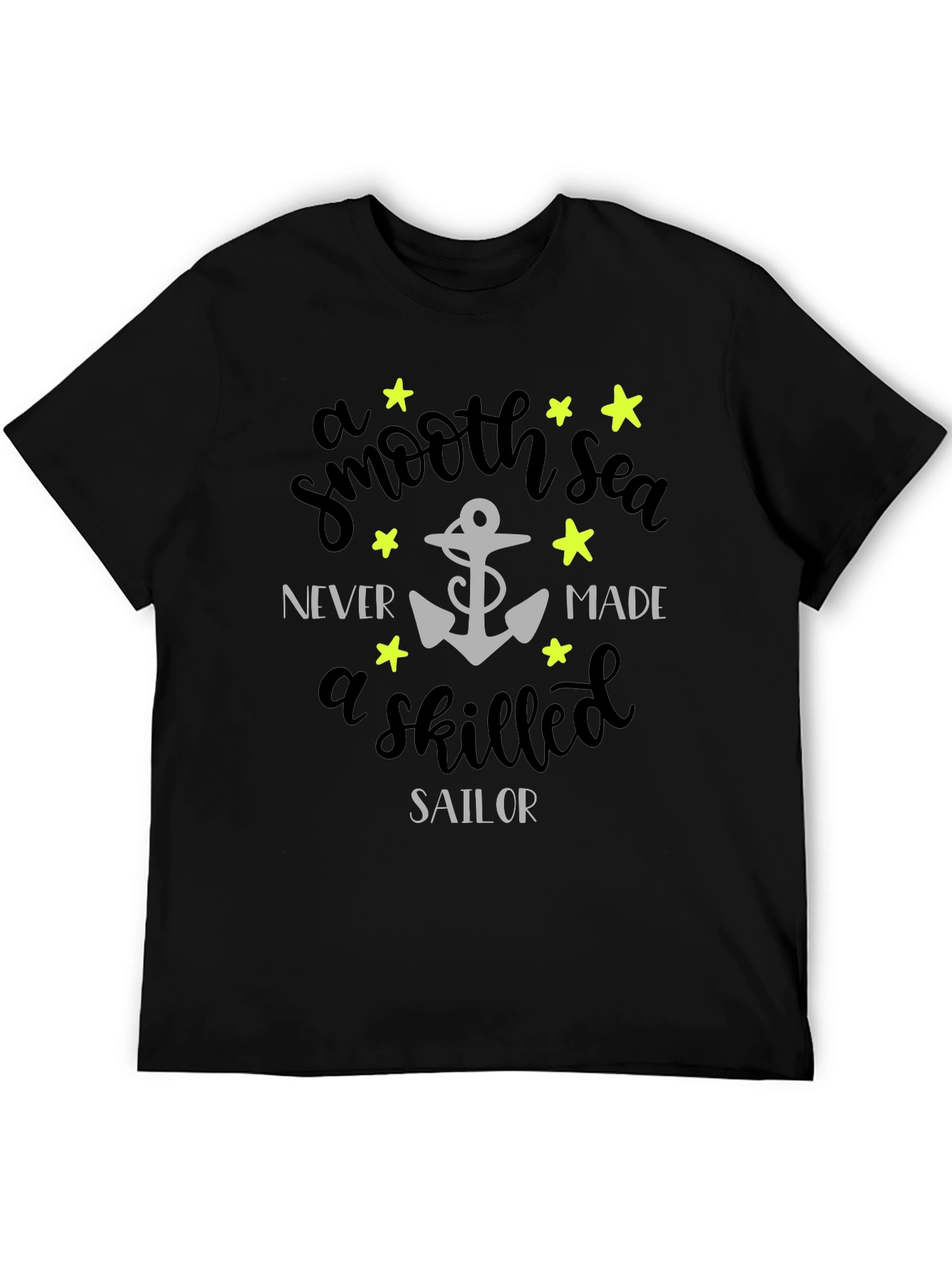 Smooth Sea Skilled Sailor Graphic Tee - Black