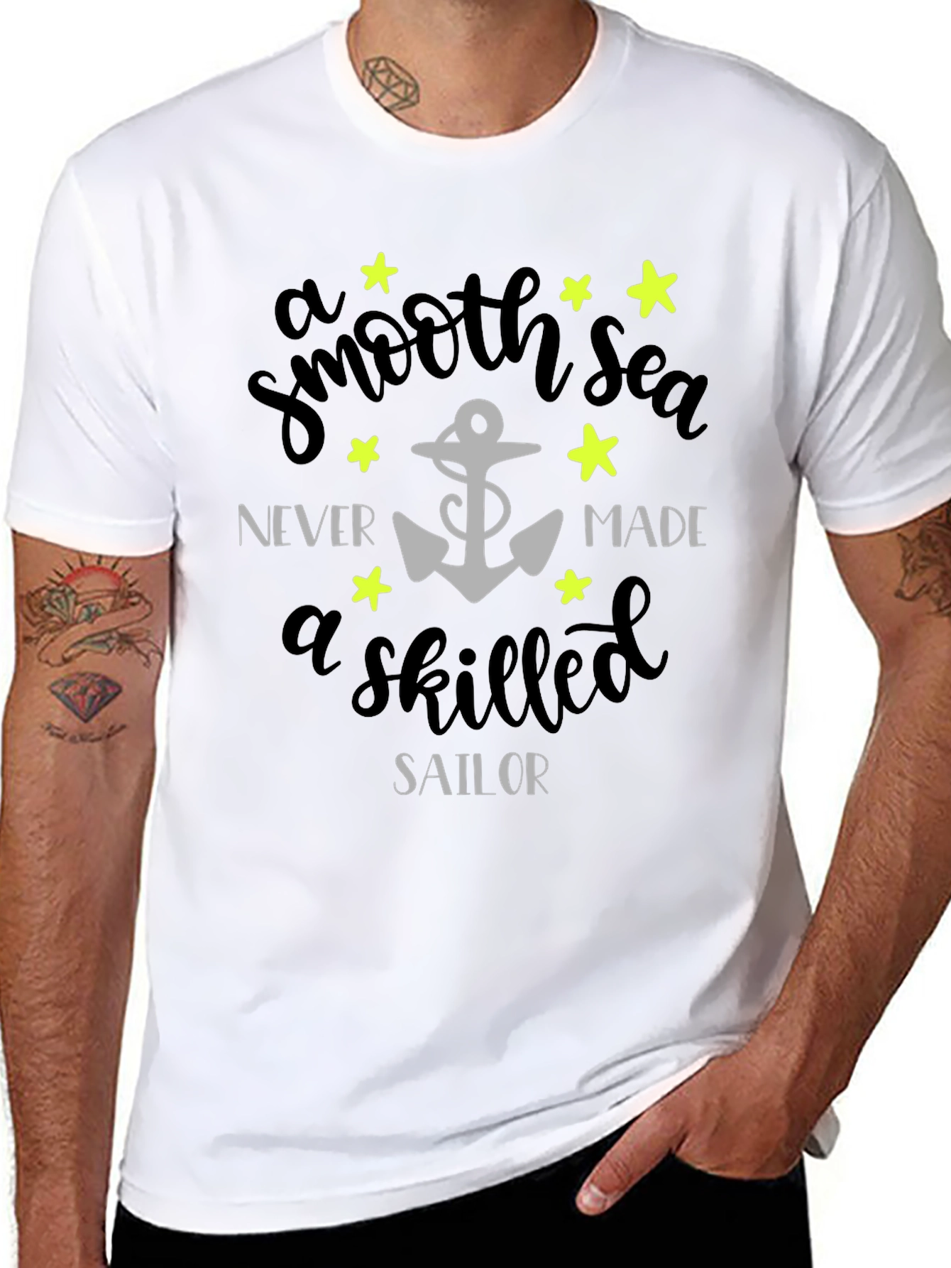 Smooth Sea Skilled Sailor Graphic Tee - Black