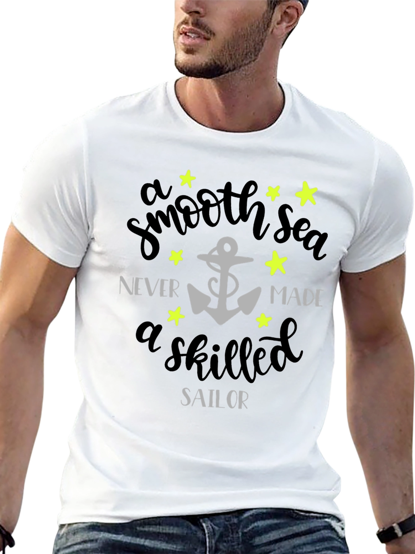 Smooth Sea Skilled Sailor Graphic Tee - Black