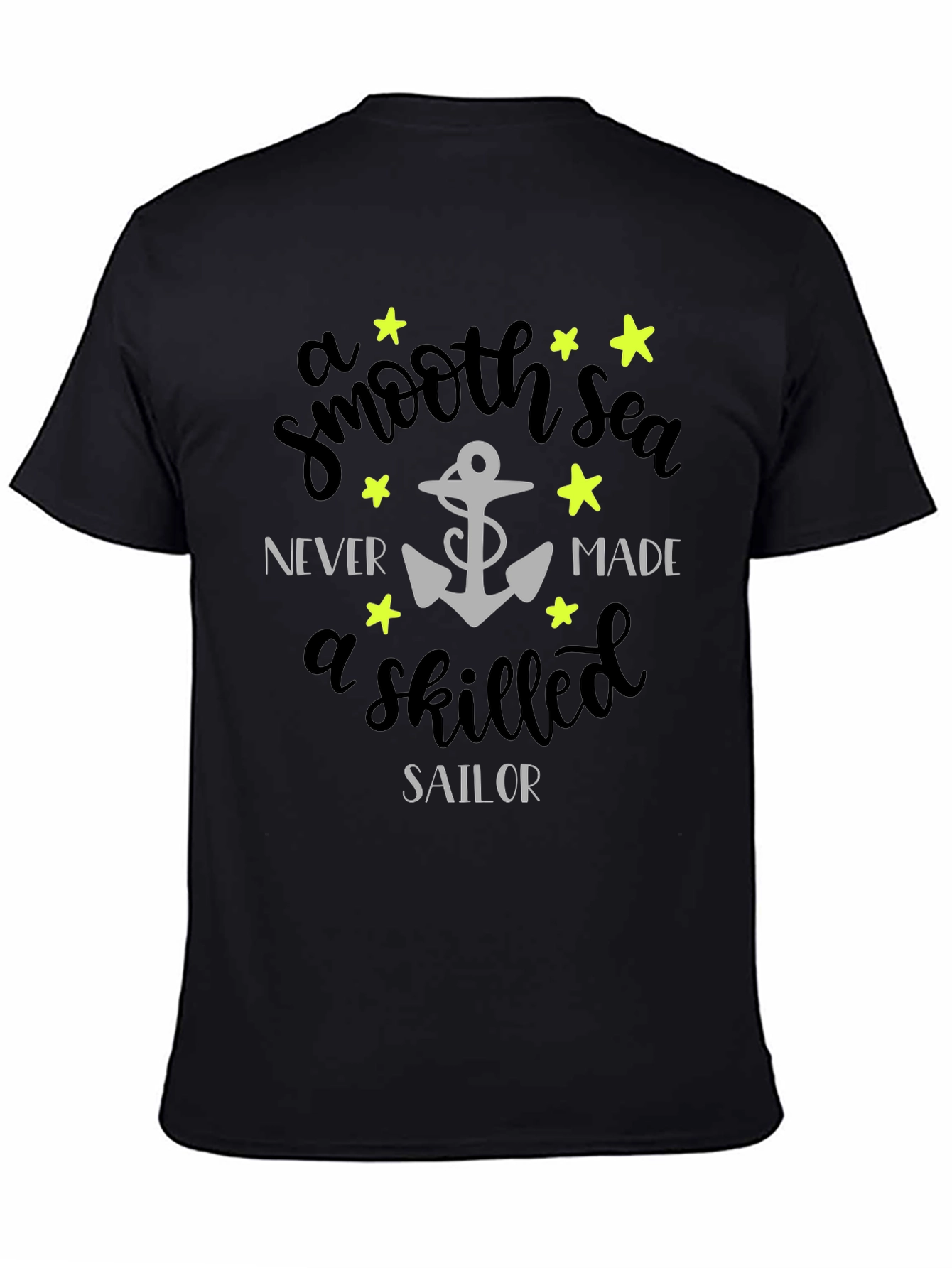 Smooth Sea Skilled Sailor Graphic Tee - Black