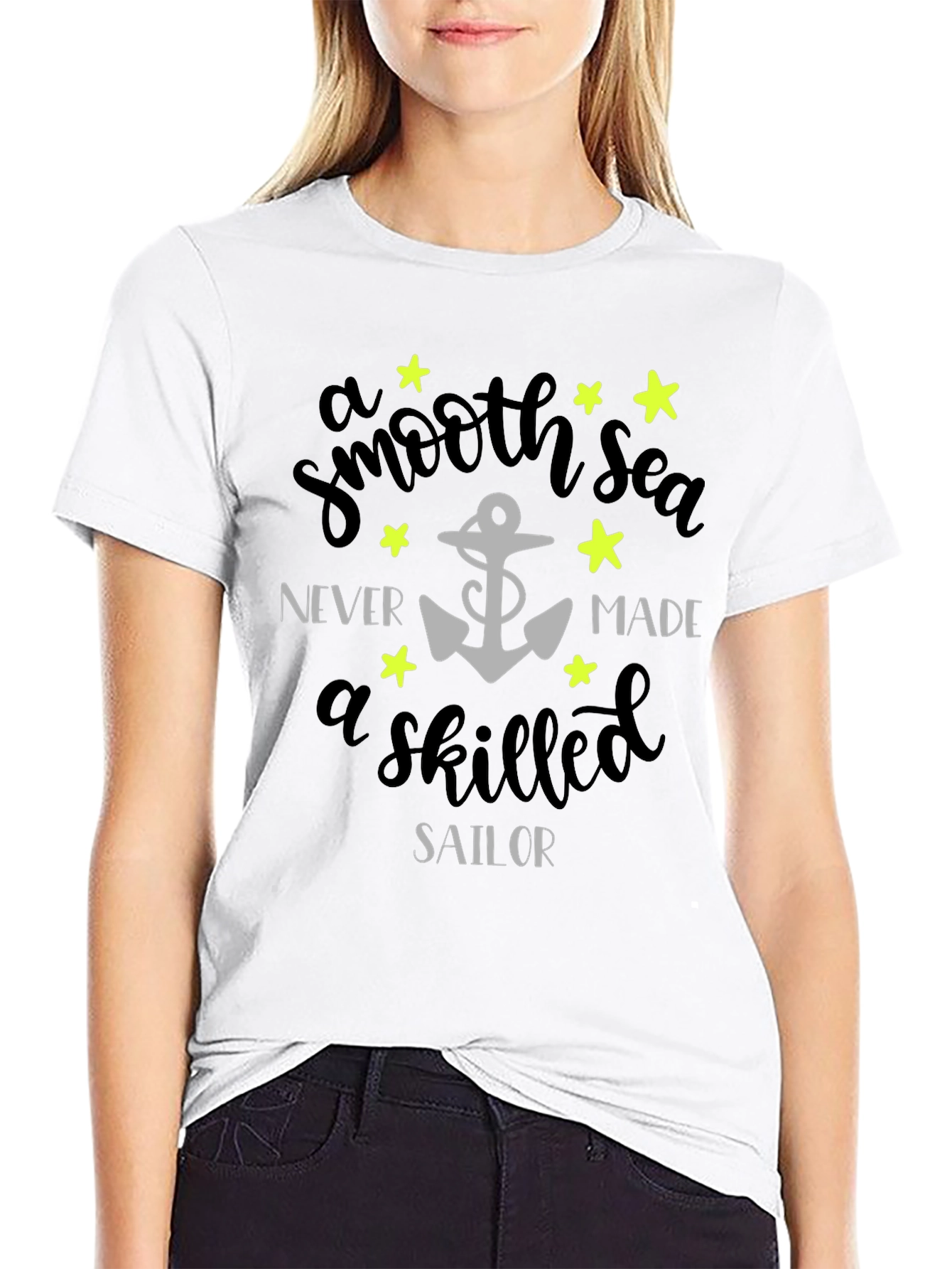 Smooth Sea Skilled Sailor Graphic Tee - Black
