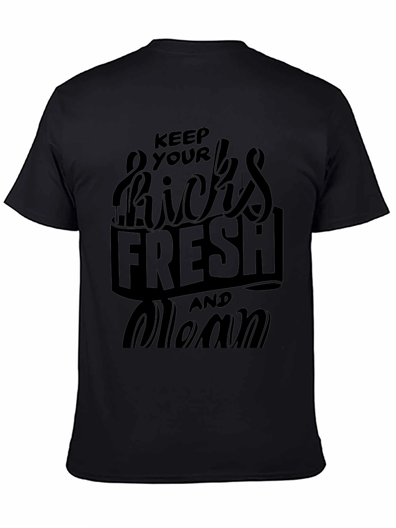 Keep Your Kicks Fresh Black T-Shirt