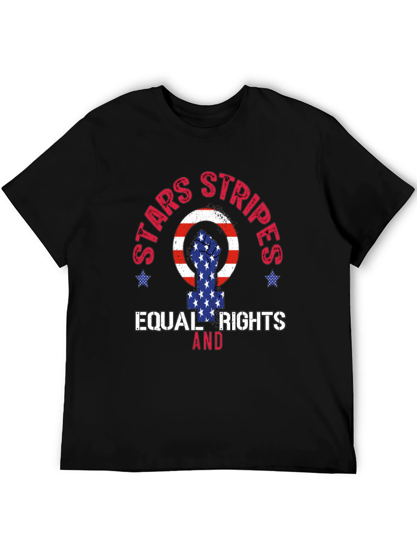 Stars Stripes Equal Rights Graphic T-Shirt