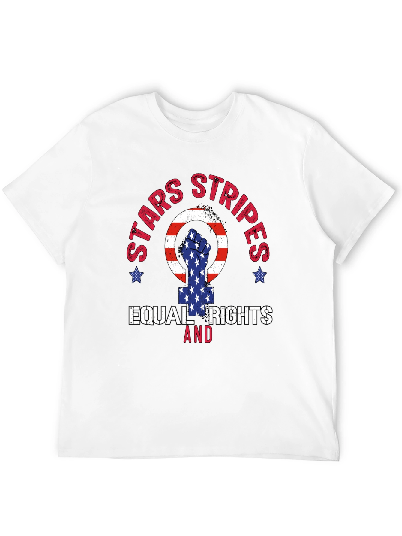Stars Stripes Equal Rights Graphic T-Shirt