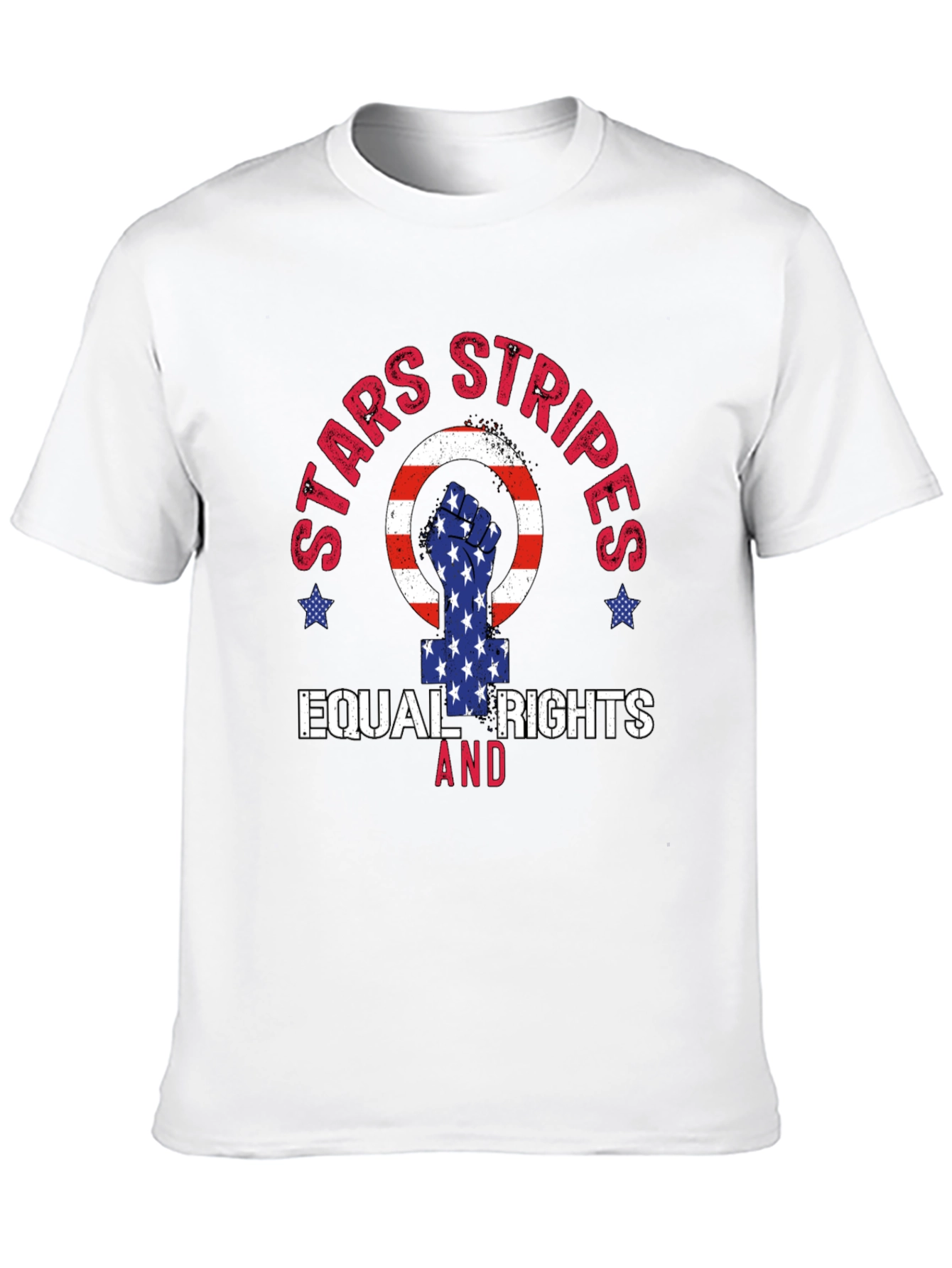 Stars Stripes Equal Rights Graphic T-Shirt