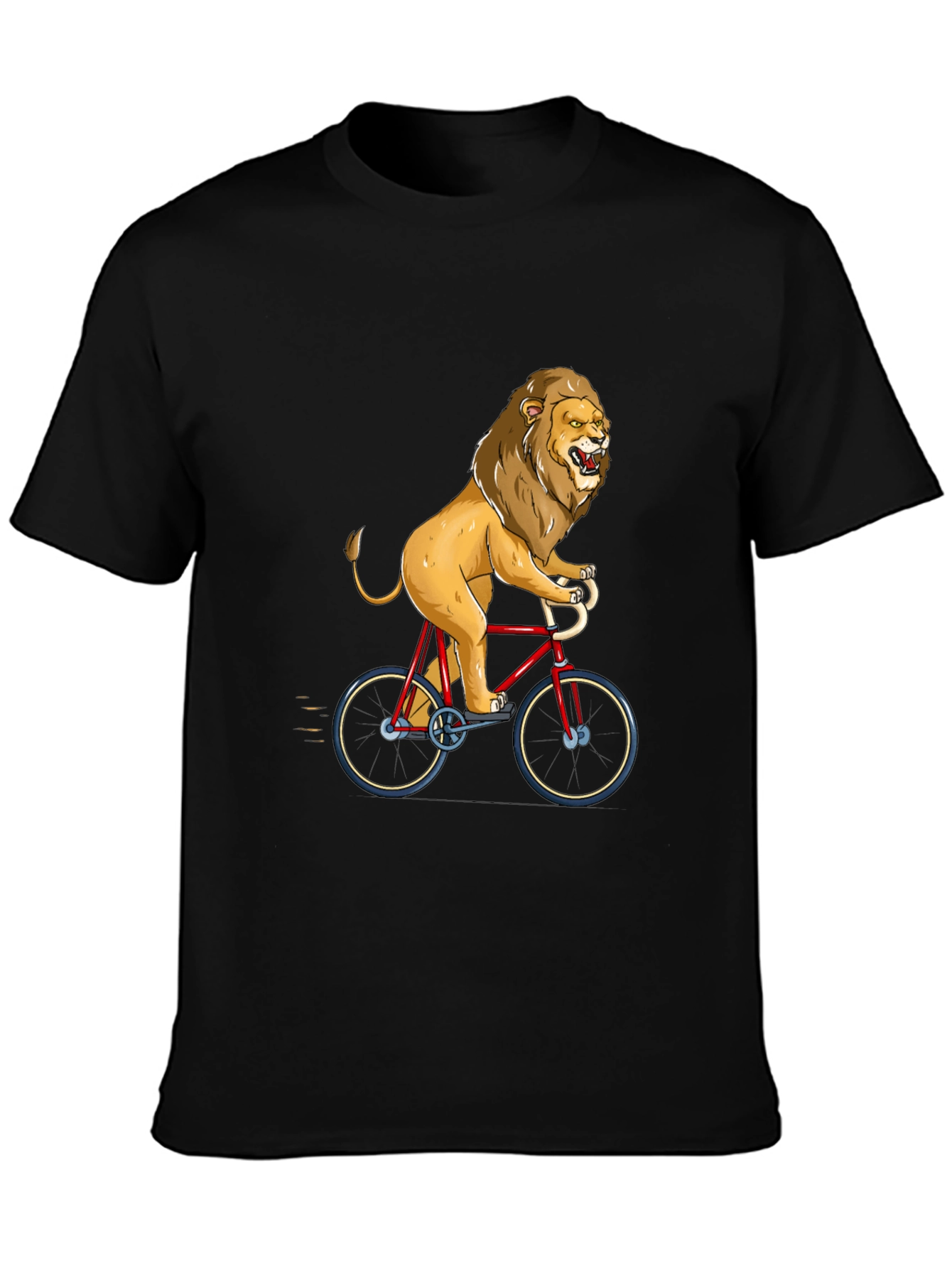 Lion Riding Bicycle Graphic Tee