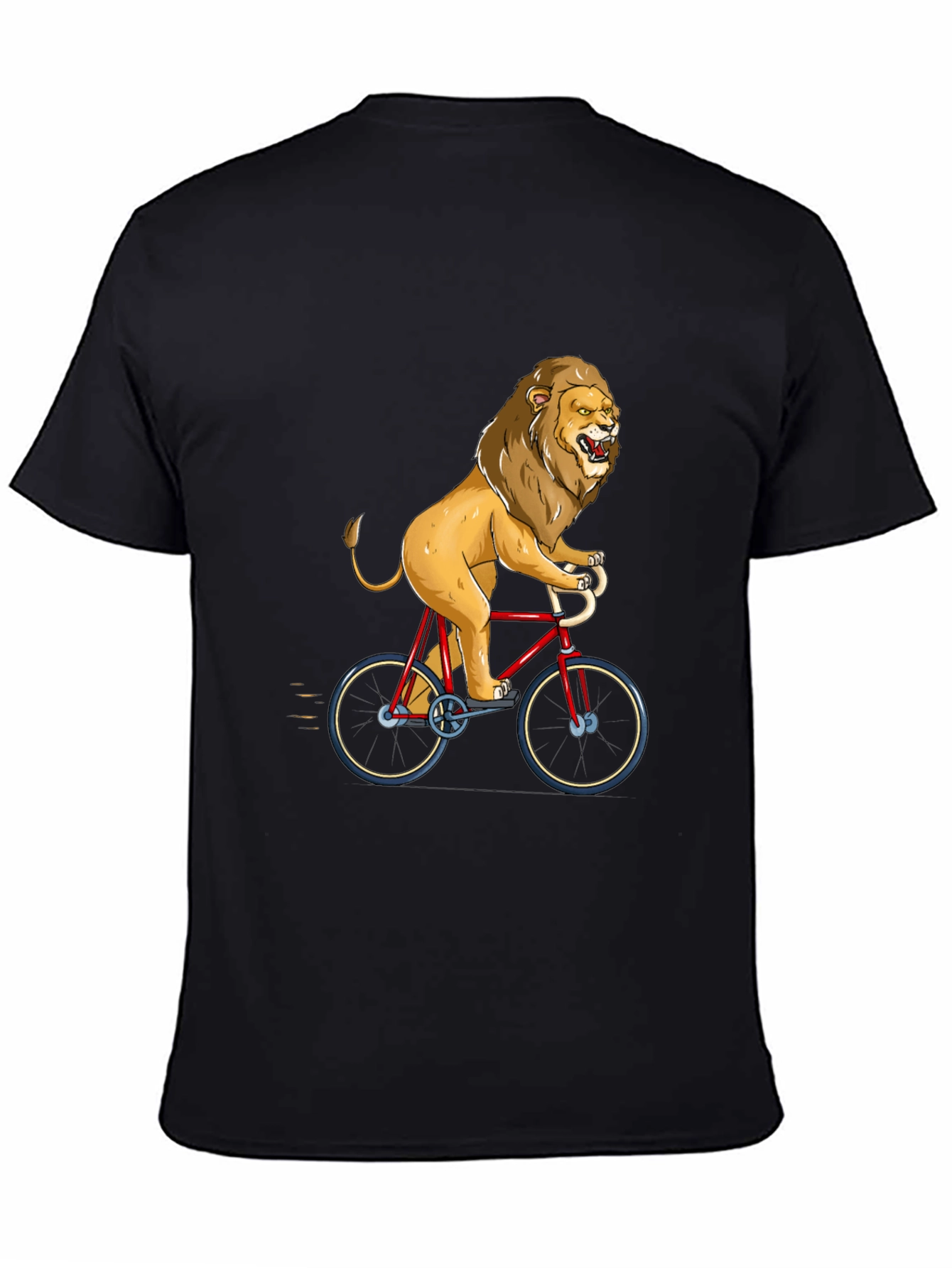Lion Riding Bicycle Graphic Tee