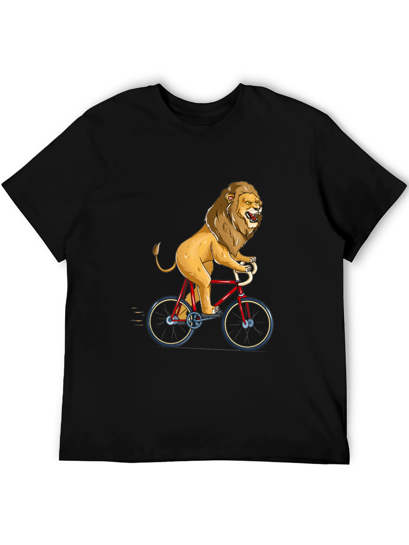 Lion Riding Bicycle Graphic Tee