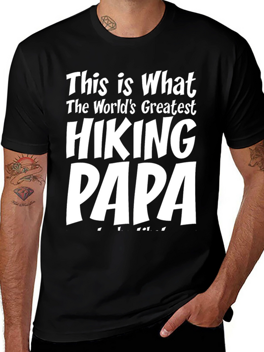 Hiking Papa T-Shirt - Worlds Greatest Hiker Dad Tee