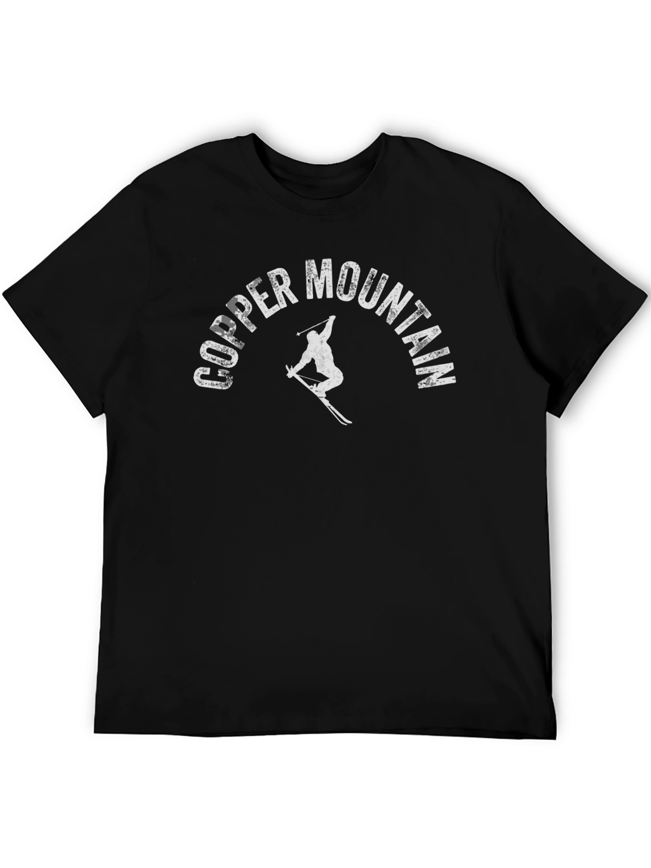 Copper Mountain Skier Graphic Tee - Black Cotton Blend
