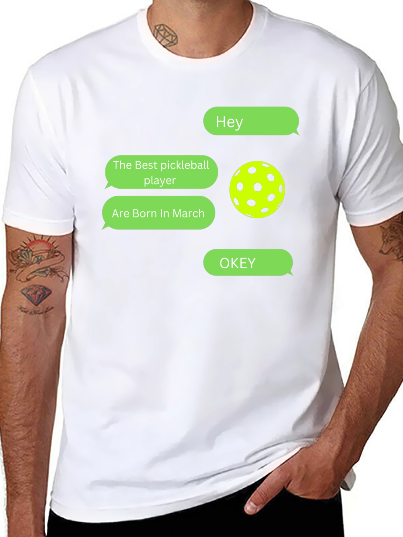 Pickleball Player March Birthday T-Shirt