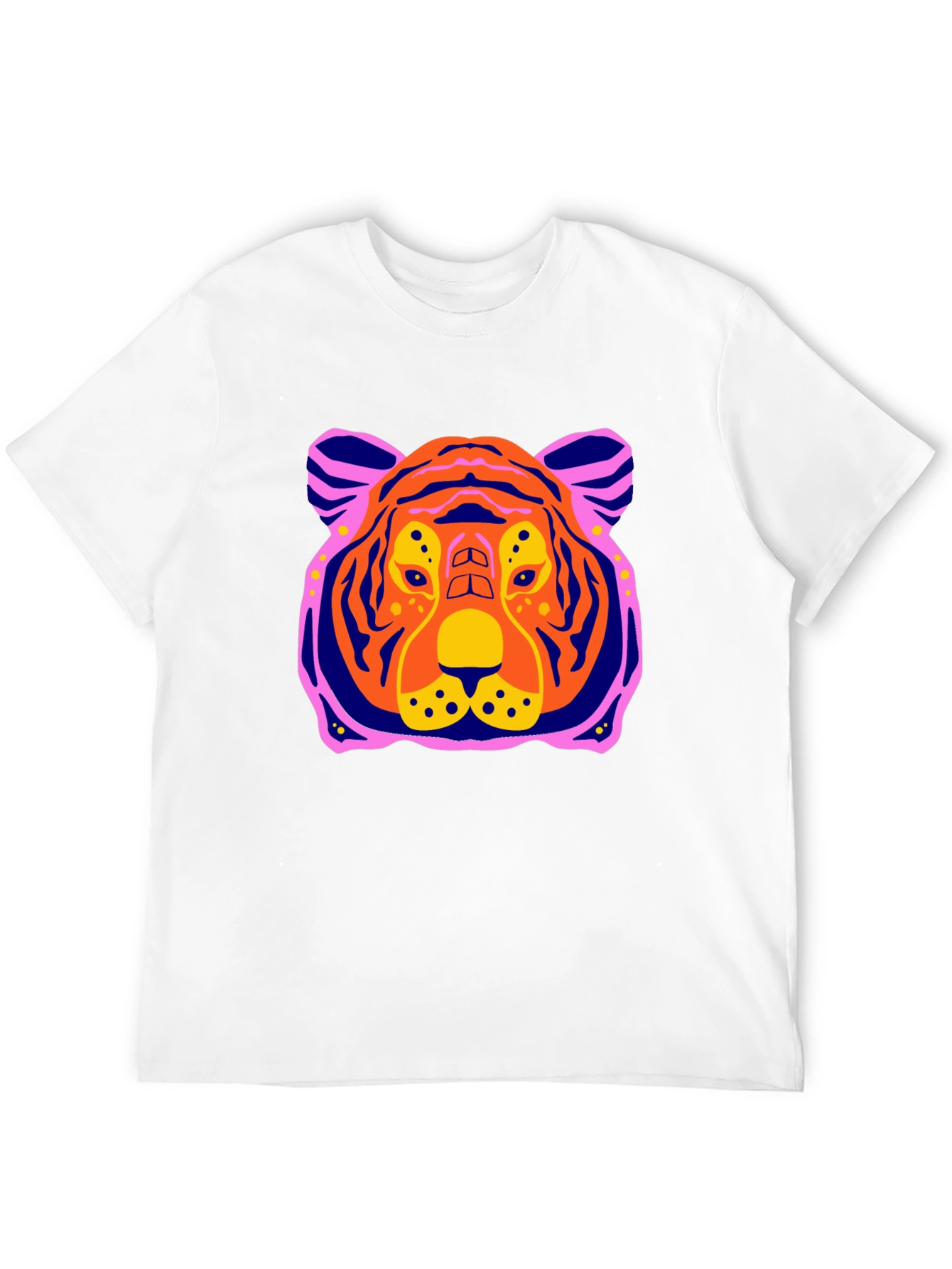 Vibrant Tiger Graphic Tee - Mens Black T-Shirt