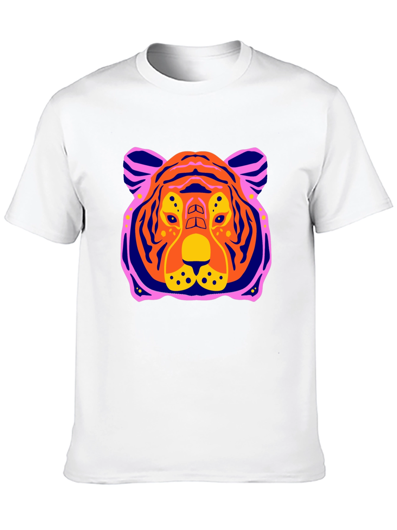 Vibrant Tiger Graphic Tee - Mens Black T-Shirt