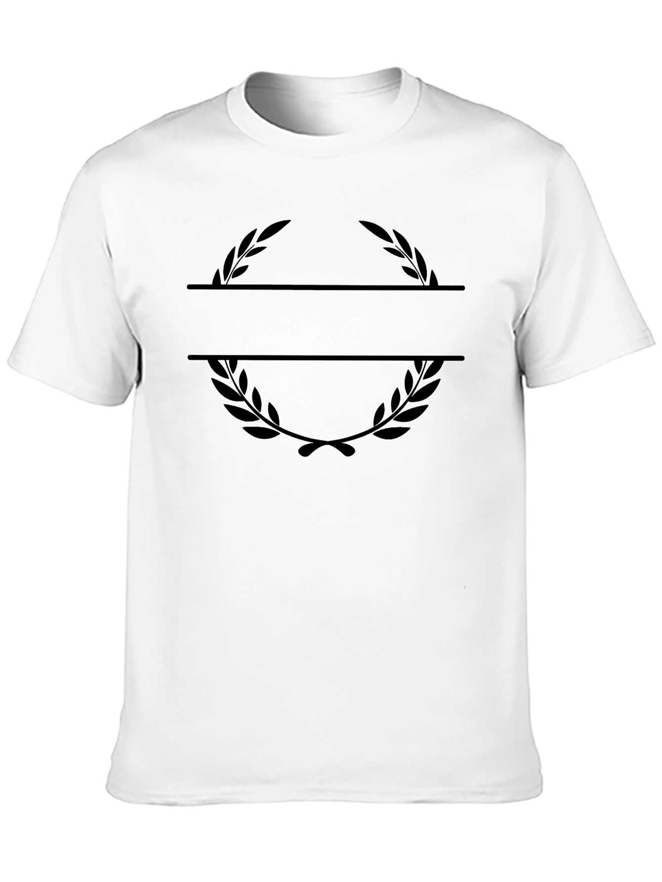 Monogram Laurel Wreath Black T-Shirt