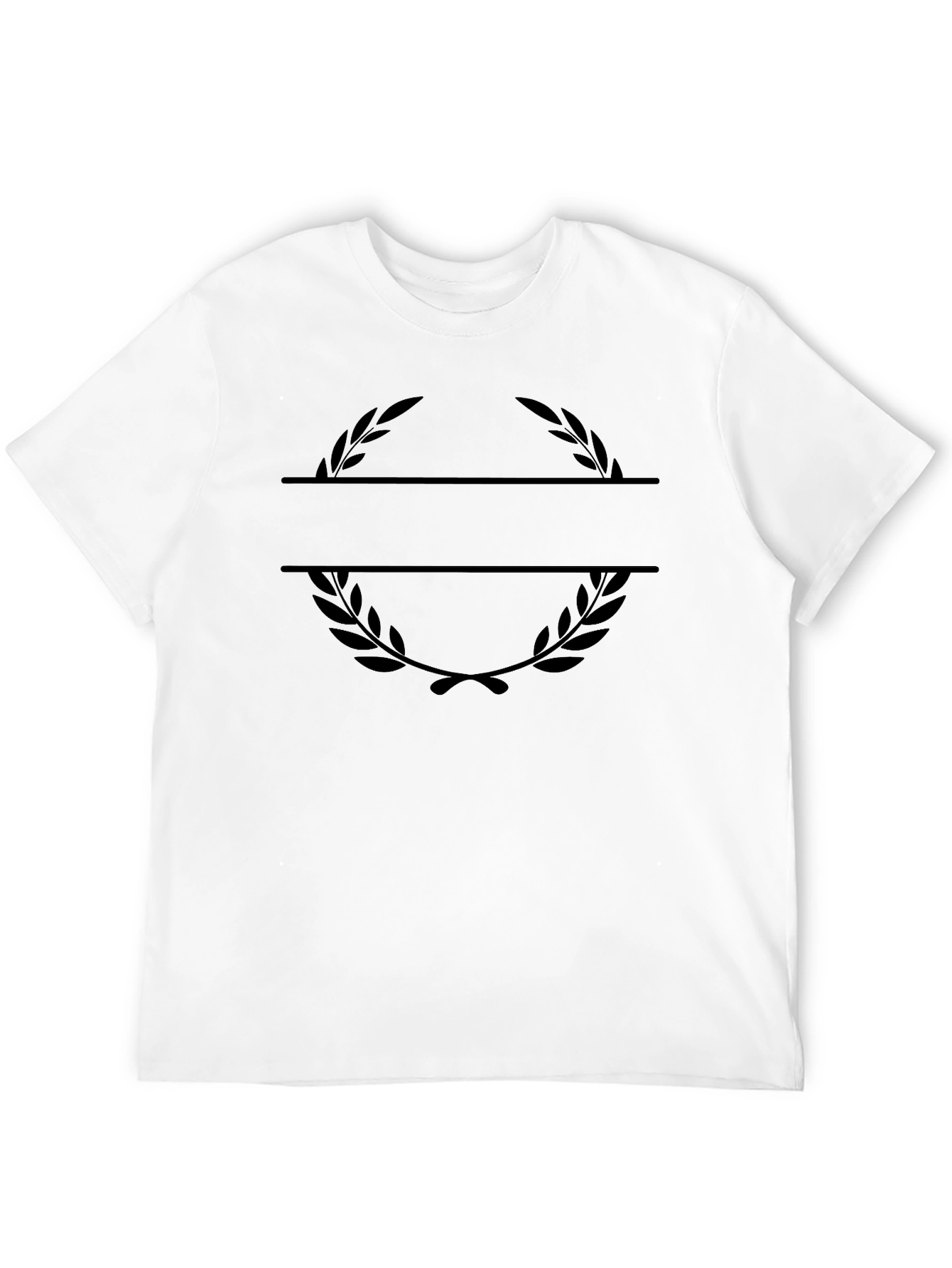 Monogram Laurel Wreath Black T-Shirt