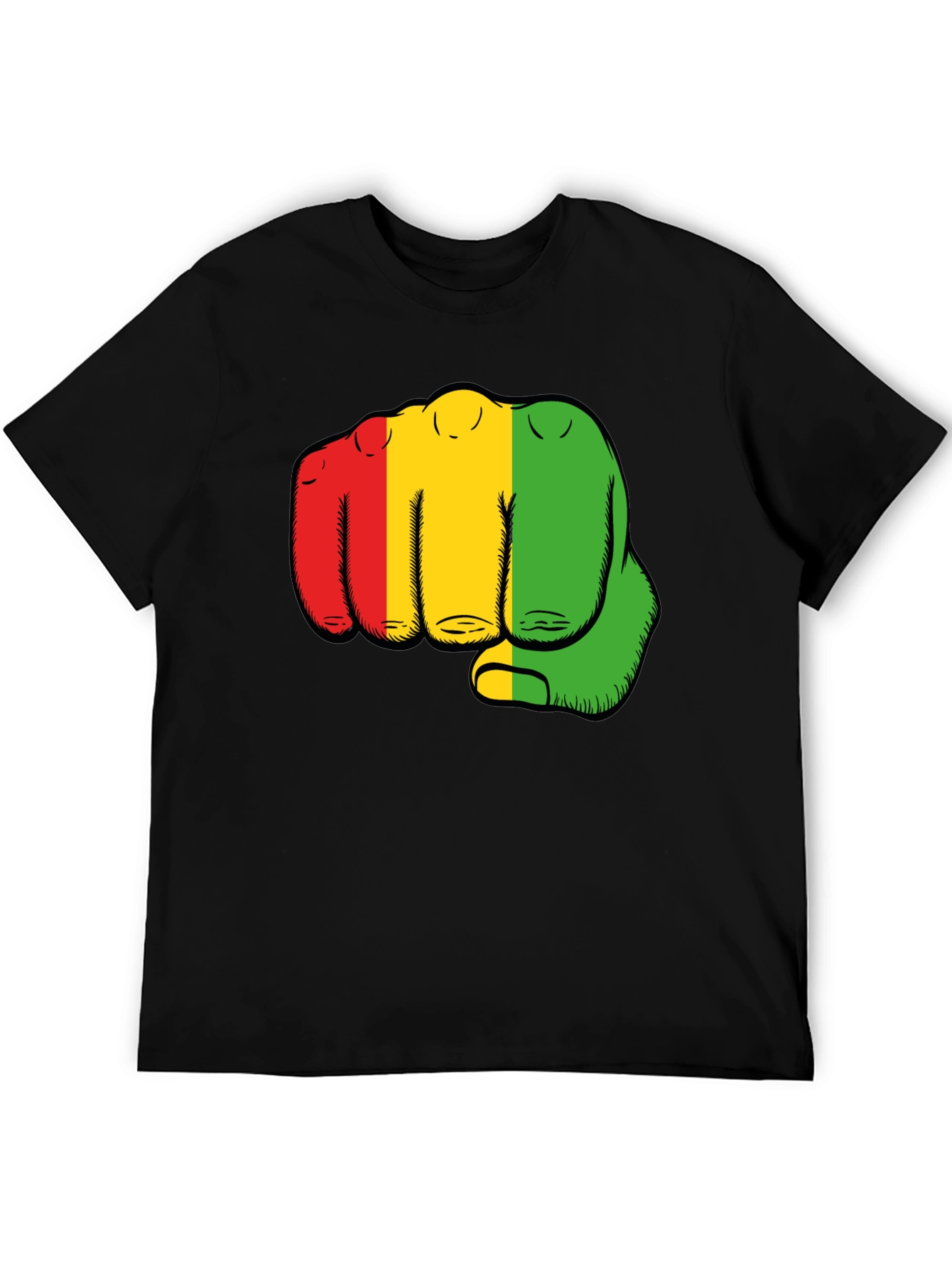 Rasta Fist Graphic Black T-Shirt